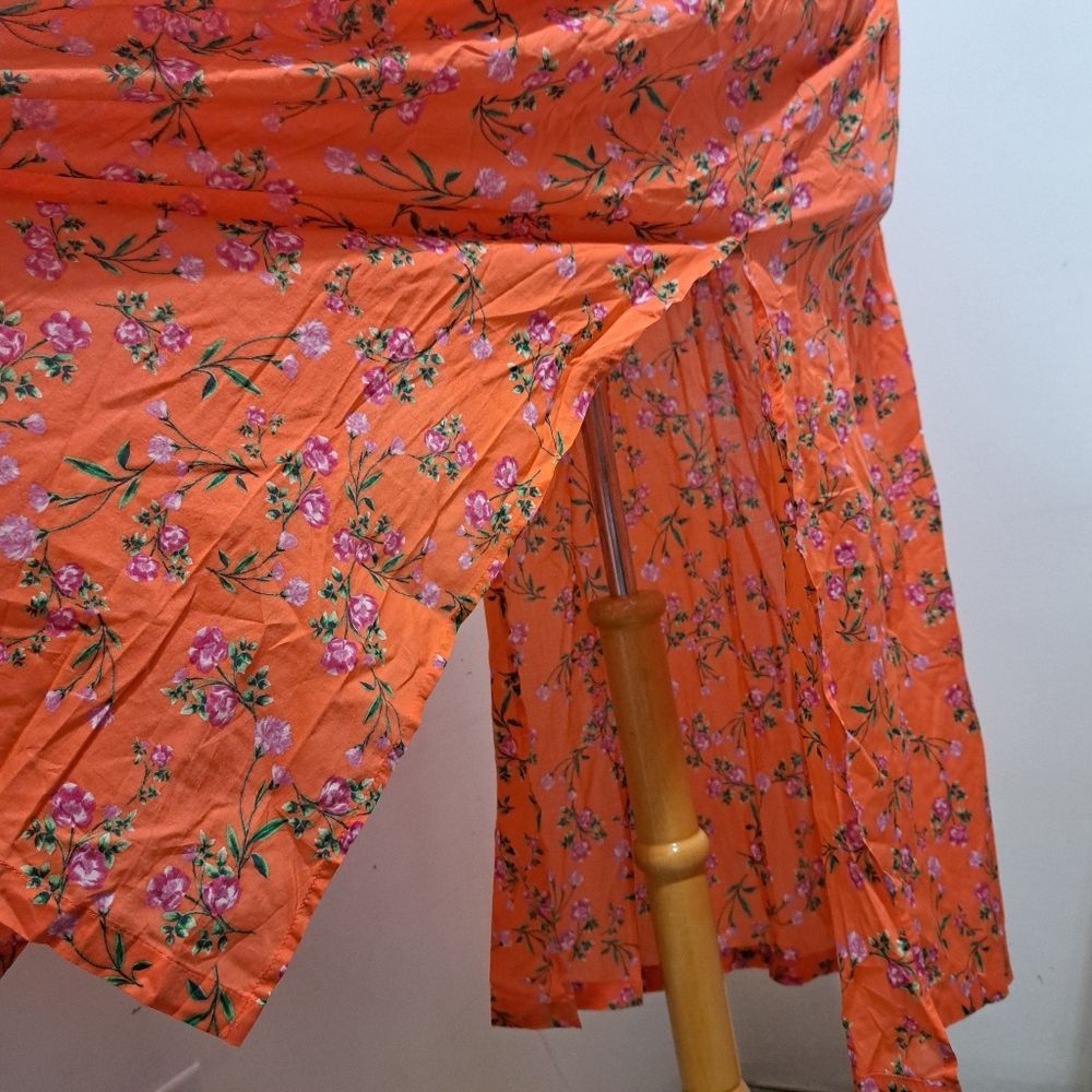 J.Crew J. Crew Smocked Floral Print Midi Skirt Coral XS NWT Size 25" / US 0 / IT 36 - 7 Thumbnail