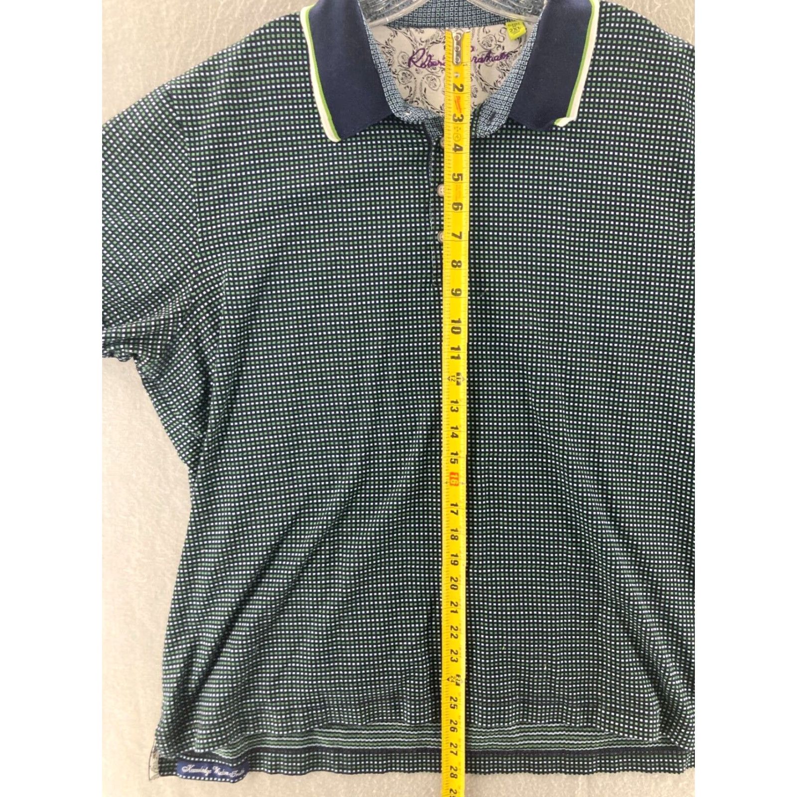 Robert Graham VINTAGE Robert Graham Men's Polo Shirt 2XL Cotton Short Sleeve Classic Fit Blue Size US XXL / EU 58 / 5 - 3 Thumbnail