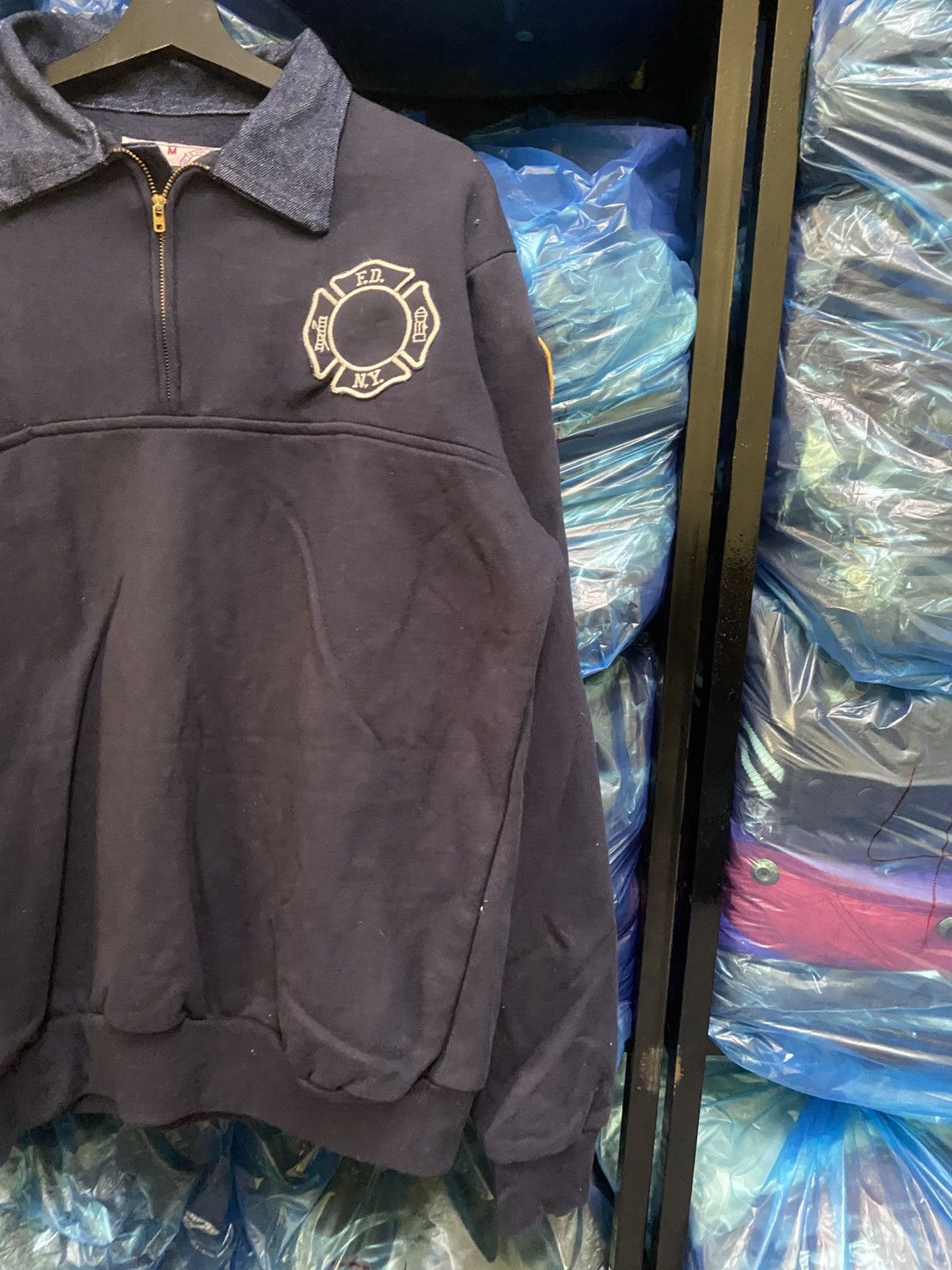 Vintage Vintage FDNY GAME Workwear Navy Half-Zip Sweatshirt Size US M / EU 48-50 / 2 - 4 Thumbnail
