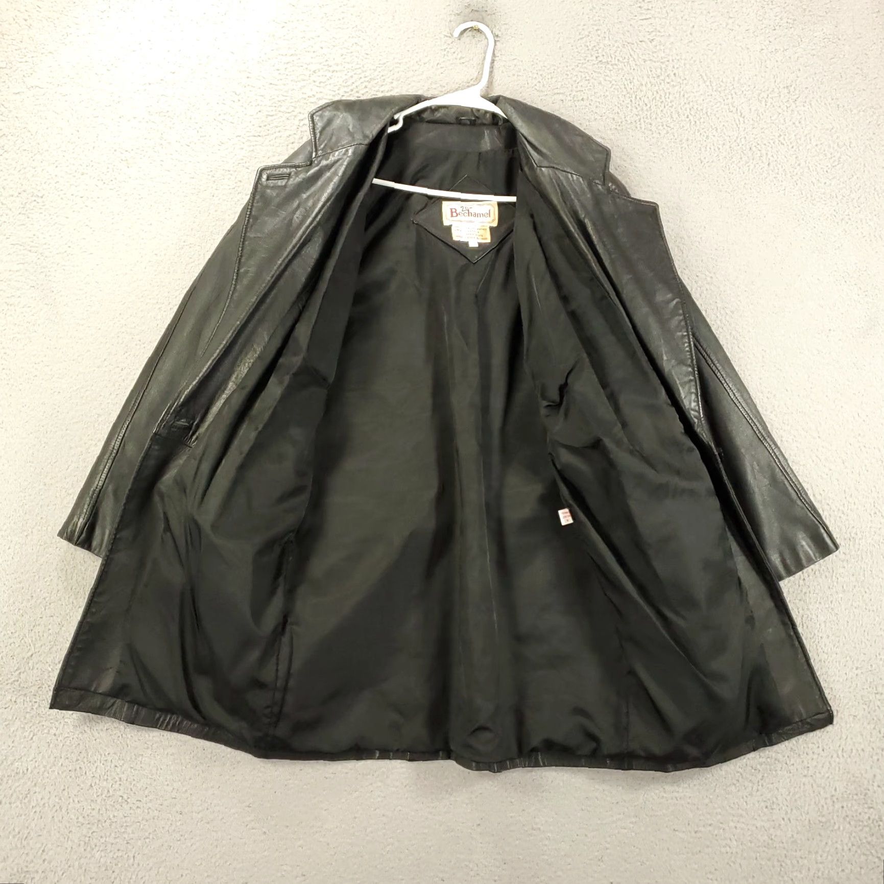 Vintage VINTAGE Bechamel Leather Jacket Womens Small Lined Long Black 80s 90s City Casual Mens Womens? Size S / US 4 / IT 40 - 5 Thumbnail