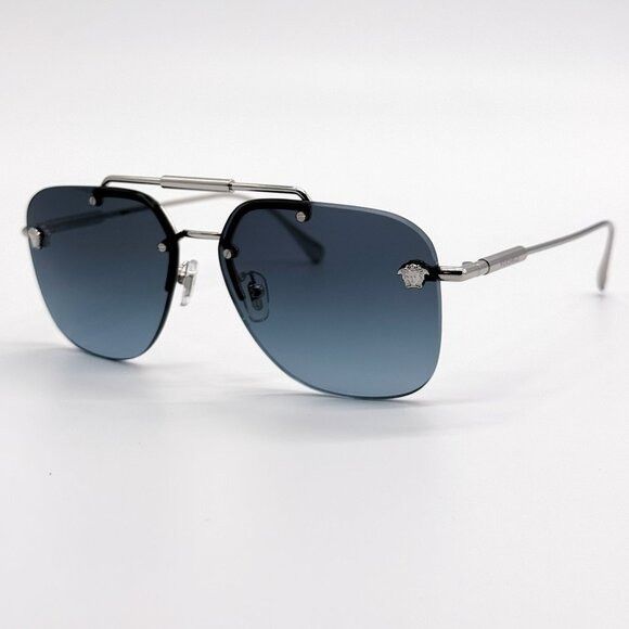 Versace NEW VERSACE SUNGLASSES VE2296 1000/V1 SILVER UNISEX EYEWEAR Size ONE SIZE - 3 Thumbnail