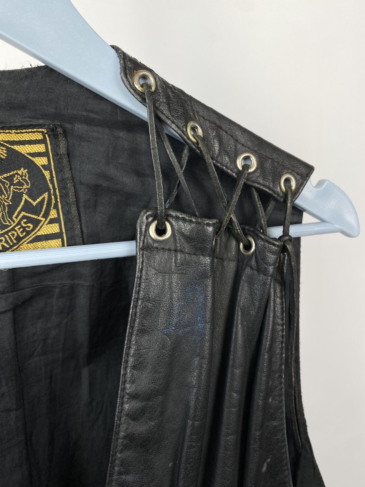 Genuine Leather × Leather × Vintage Vintage 70s rare Cowboy Stars & Stripes USA Leather Vest Size US S / EU 44-46 / 1 - 9 Thumbnail