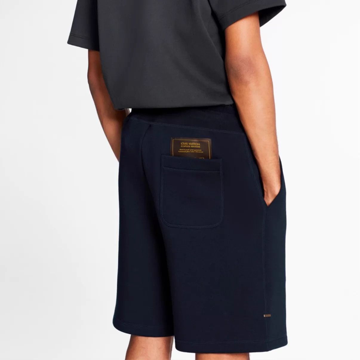 Louis Vuitton LV deep blue drawstring shorts M 98 New back pocket straight Size US 32 / EU 48 - 7 Thumbnail