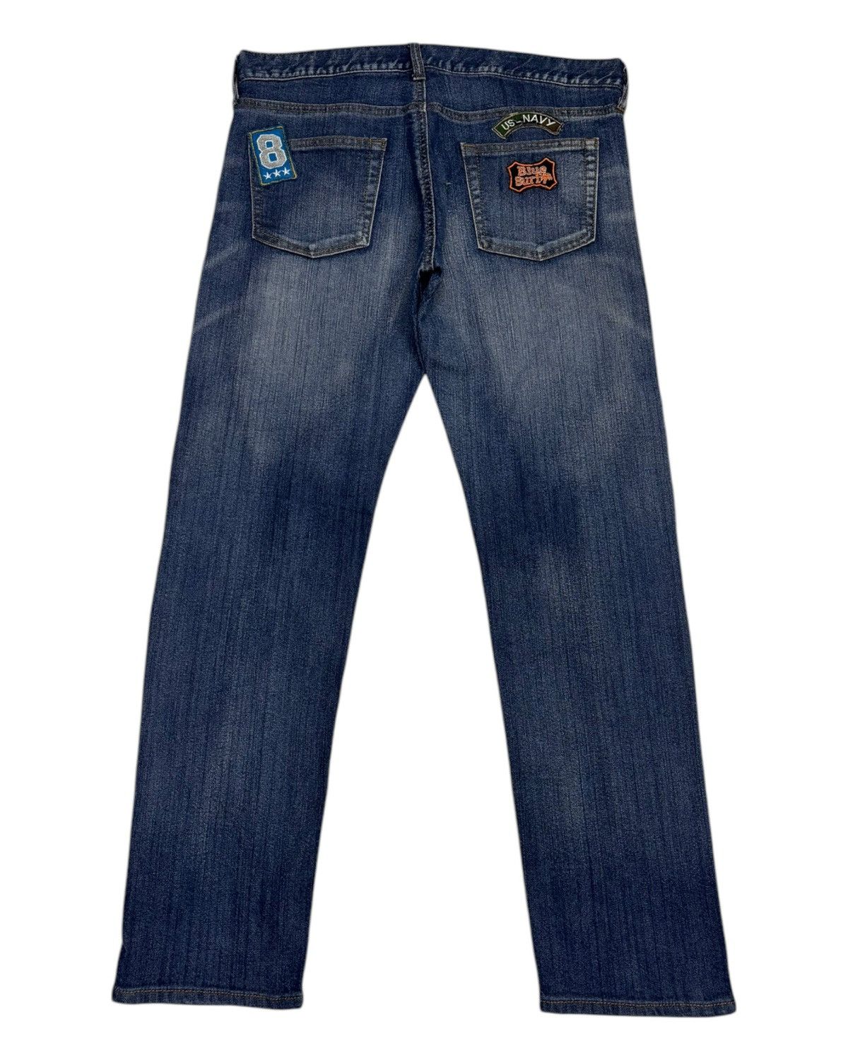 Hysteric Glamour Sorridere Japanese Brand Patchwork Sun Surf Blue Denim Jeans Size US 32 / EU 48 - 2 Thumbnail