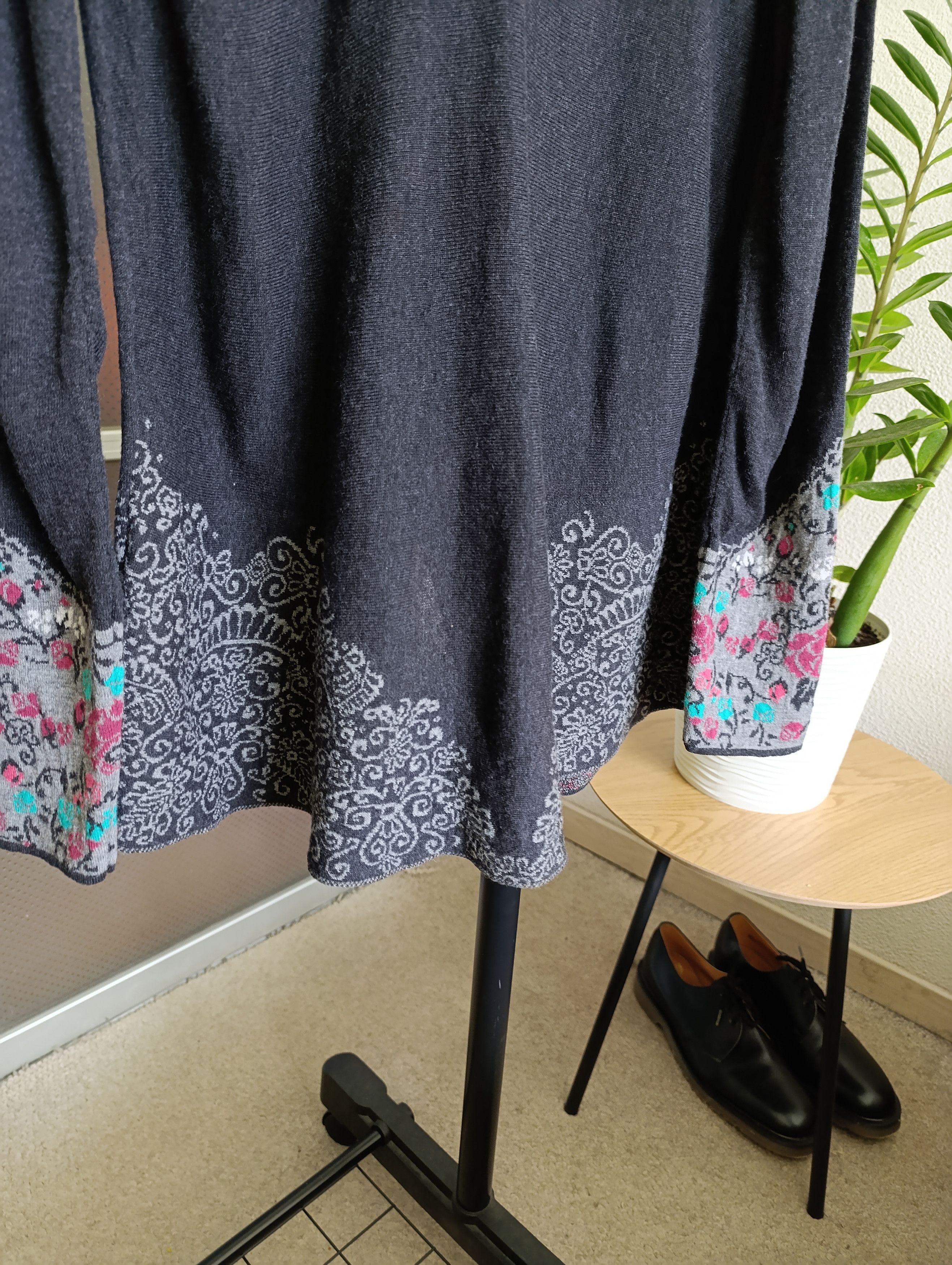Designer IVKO WOOL KNIT CARDIGAN FLORAL PATTERN Size XS / US 0-2 / IT 36-38 - 14 Thumbnail