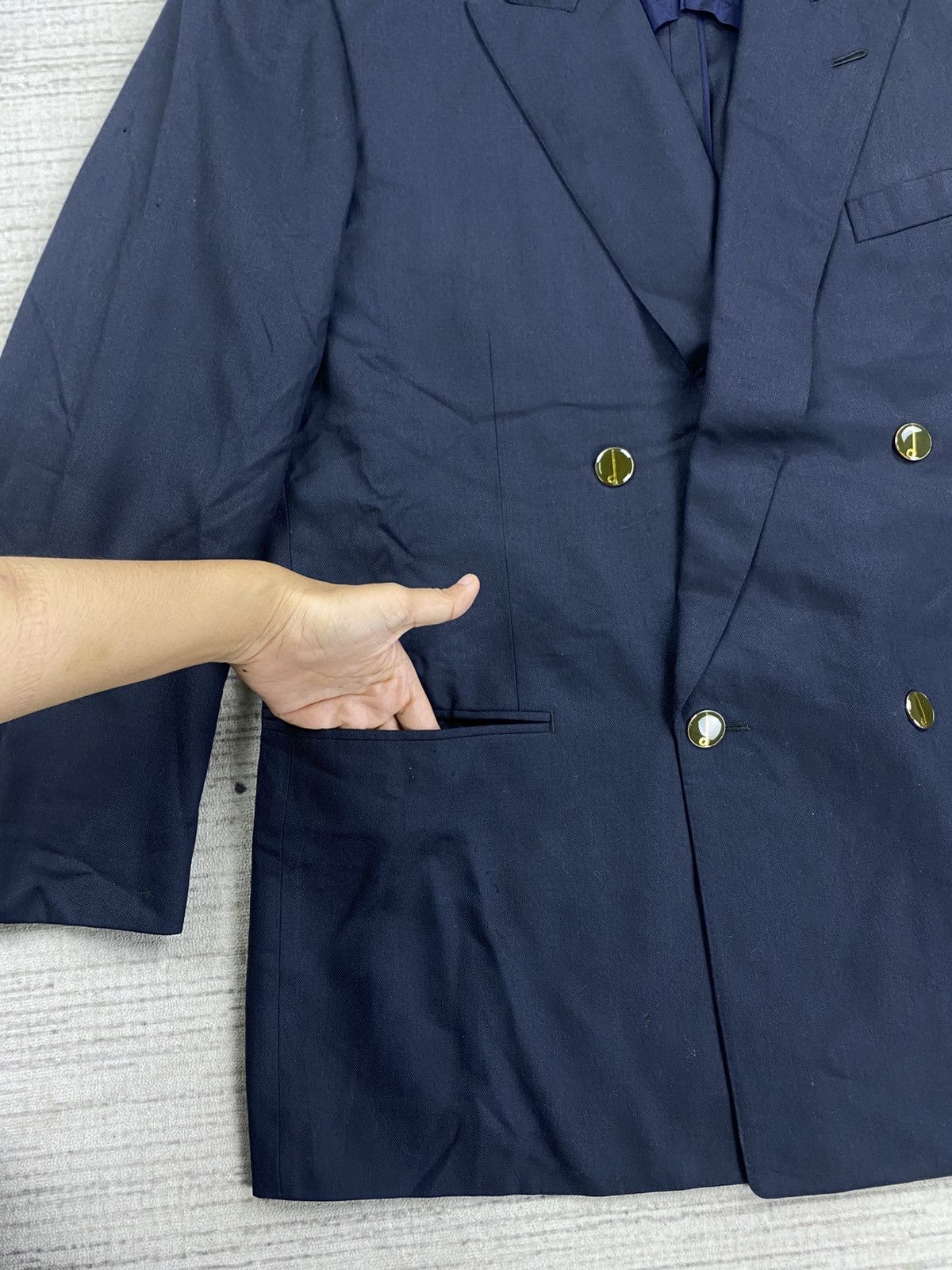 Alfred Dunhill × Designer × Vintage Vintage Dunhill Custom Made Blazer Style Jacket Size US M / EU 48-50 / 2 - 7 Thumbnail