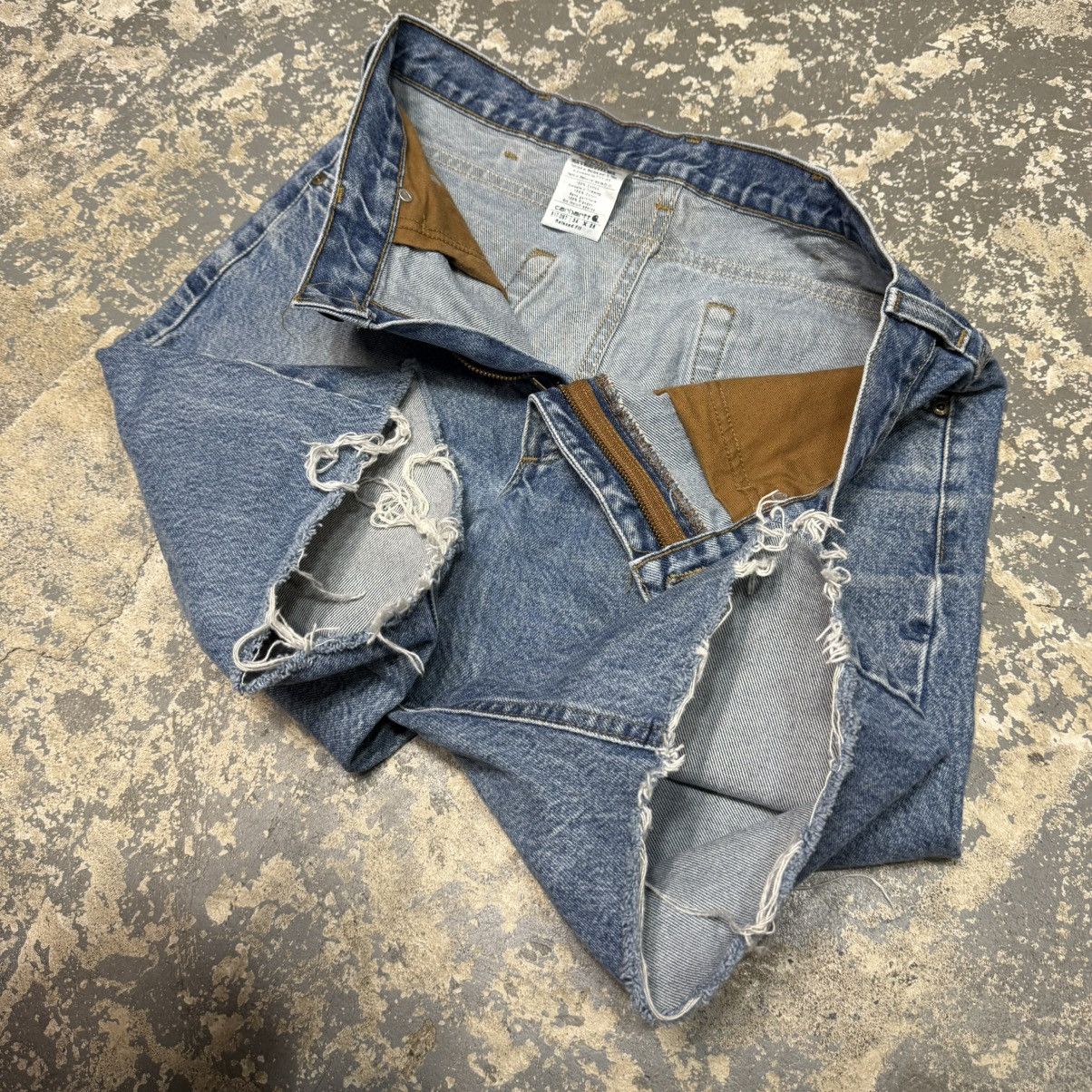 Carhartt Vintage Carhartt Denim Cut Off Workwear Shorts Jorts Size US 34 / EU 50 - 9 Thumbnail