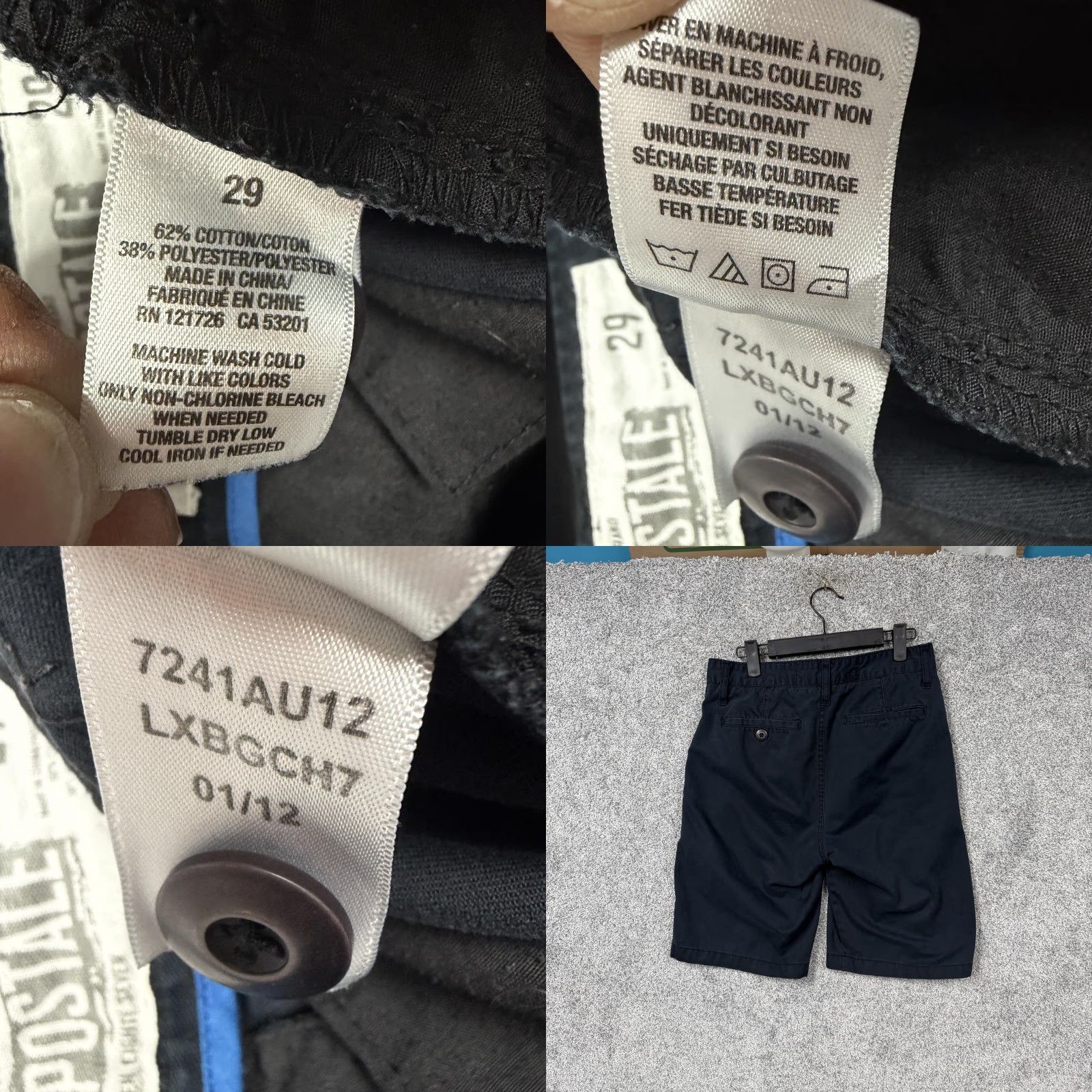 Aeropostale Aeropostale Chino Shorts Mens 29x8.5 Blue Flat Front Preppy Old Money Summer Mens Size US 29 - 8 Thumbnail