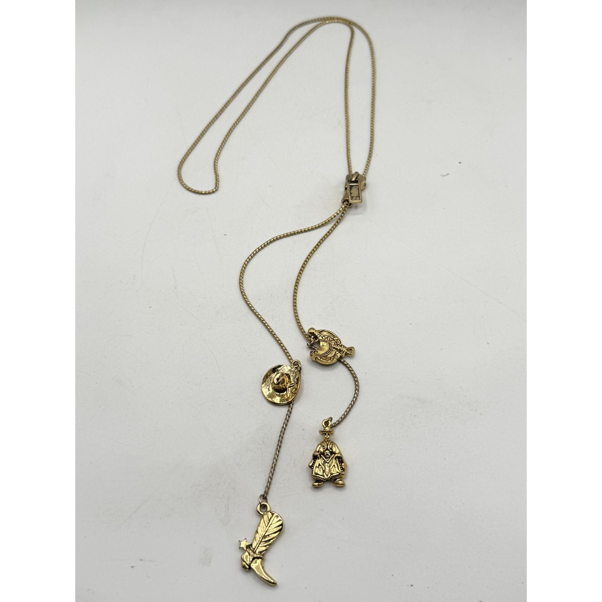 Other Gold Zipper Western Cowboy Tassel Charm Necklace Size ONE SIZE - 2 Thumbnail