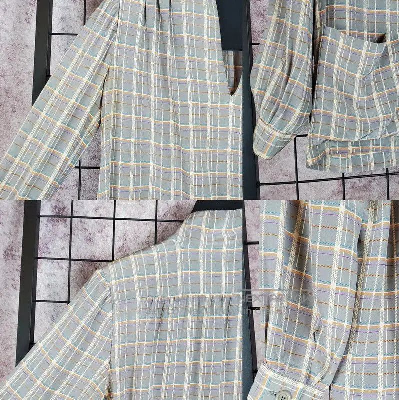 Dior Dior Silk Check Long Sleeve Shirt . Size M / US 6-8 / IT 42-44 - 5 Thumbnail