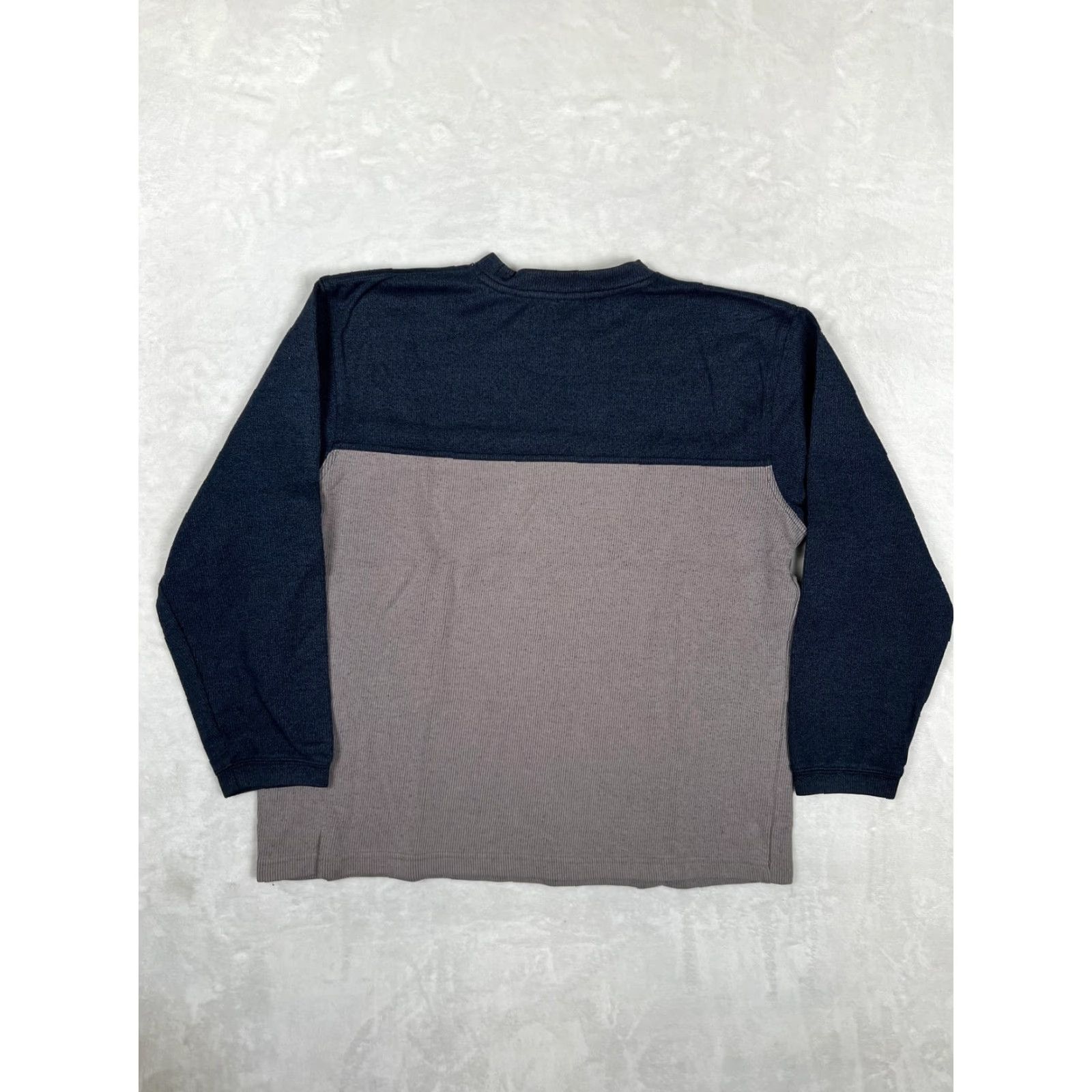 Point Zero VTG XG Extreme Sweater Mens L Navy Gray Colorblock Crewneck Y2K_STRIPED Knit Pullover Casual Multicolor Long Sleeve Fall Winter Mens Size US L / EU 52-54 / 3 - 6 Thumbnail