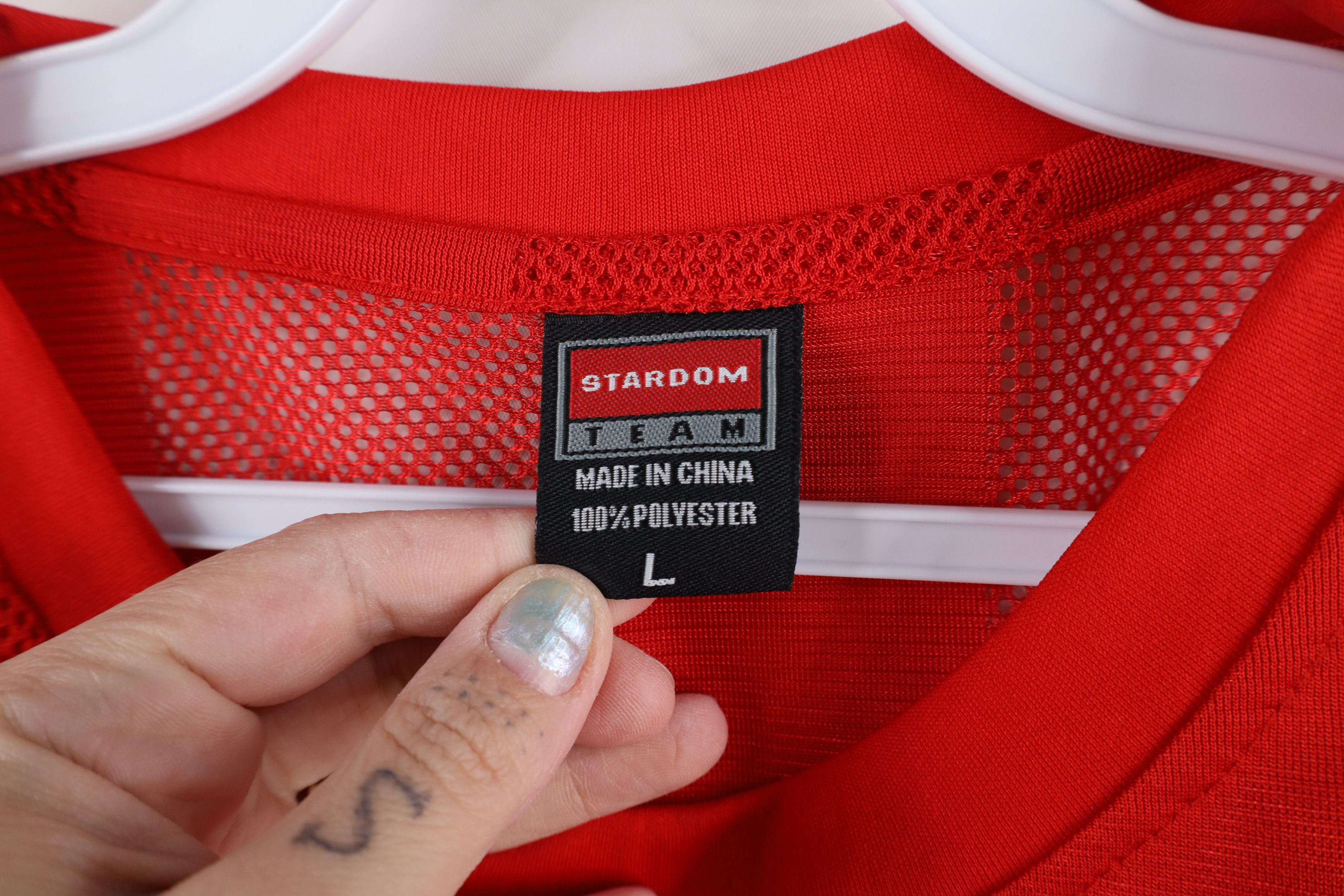 Vintage Vintage 90s Streetwear Fit Mesh See Through T-Shirt Red Size US L / EU 52-54 / 3 - 4 Thumbnail