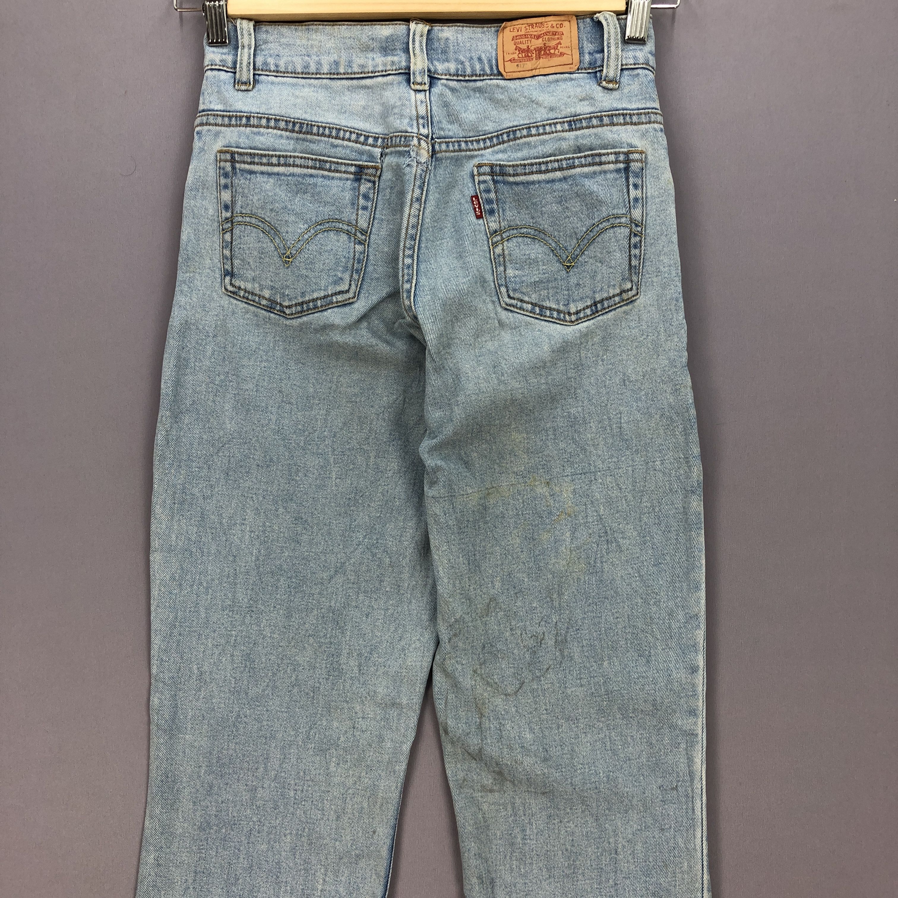 If Six Was Nine × Levi's × Vintage Vintage Levis 517 Wide Leg Jeans Levi's Flare Bootcut Denim Size 24" / US 00 / IT 34 - 4 Thumbnail