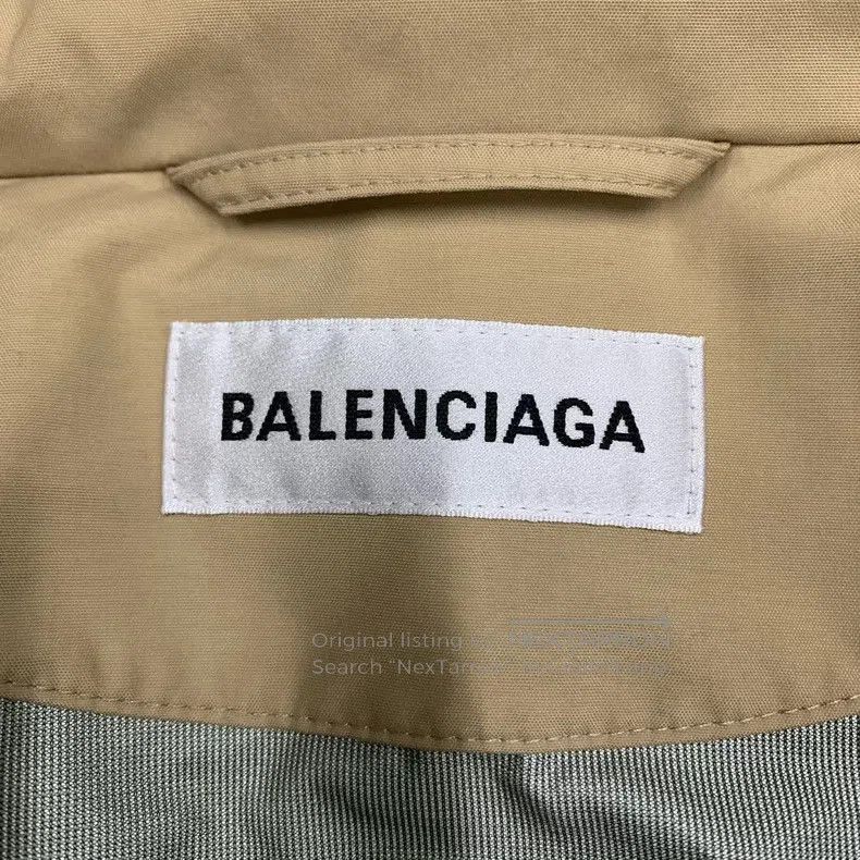 Balenciaga Balenciaga Beige Windbreaker Jacket with Large Back Logo Size XXS / US 00 / IT 34 - 4 Thumbnail
