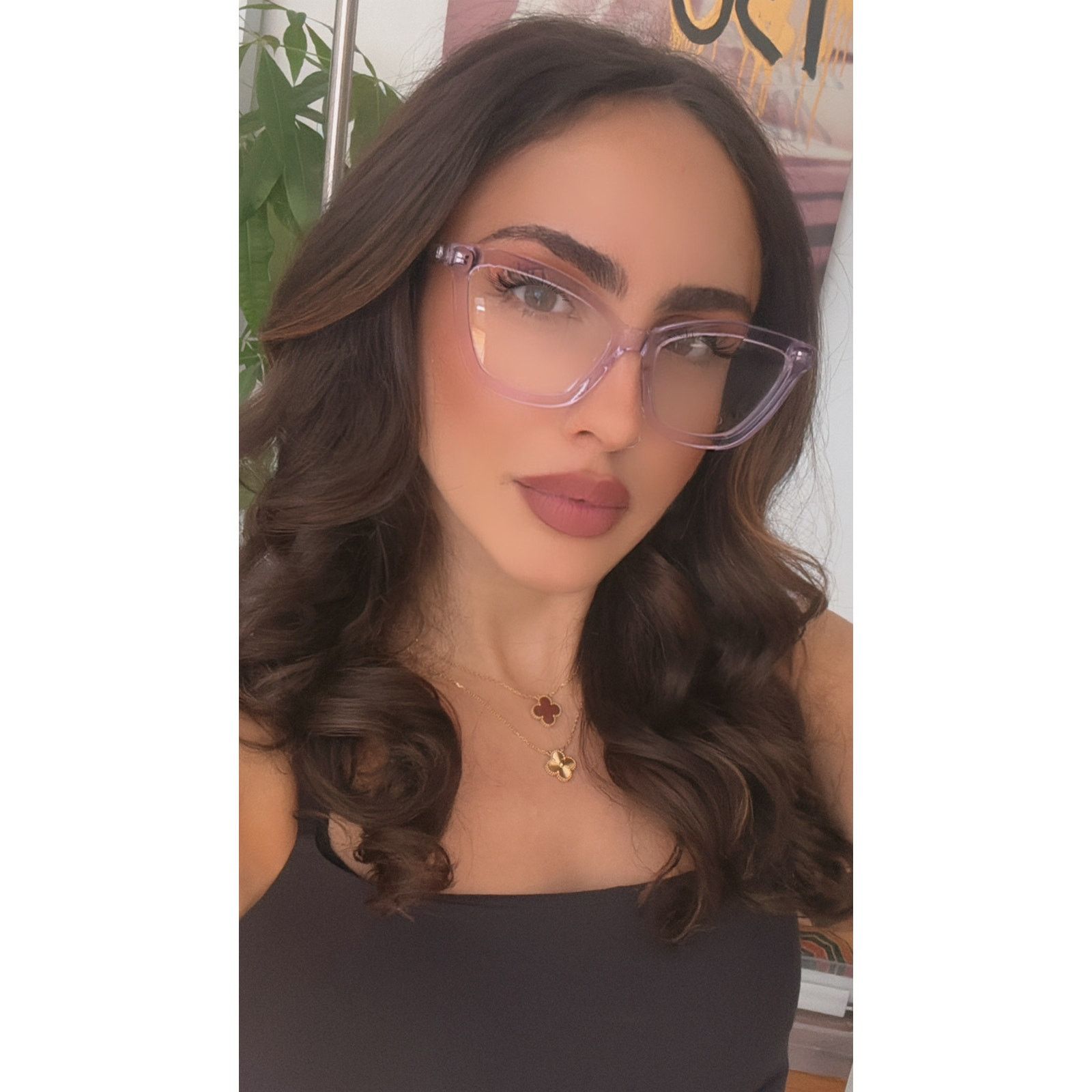 Gucci NEW Gucci GG1686O Lilac Purple Cat Eye Eyeglasses Frames Size ONE SIZE - 2 Thumbnail