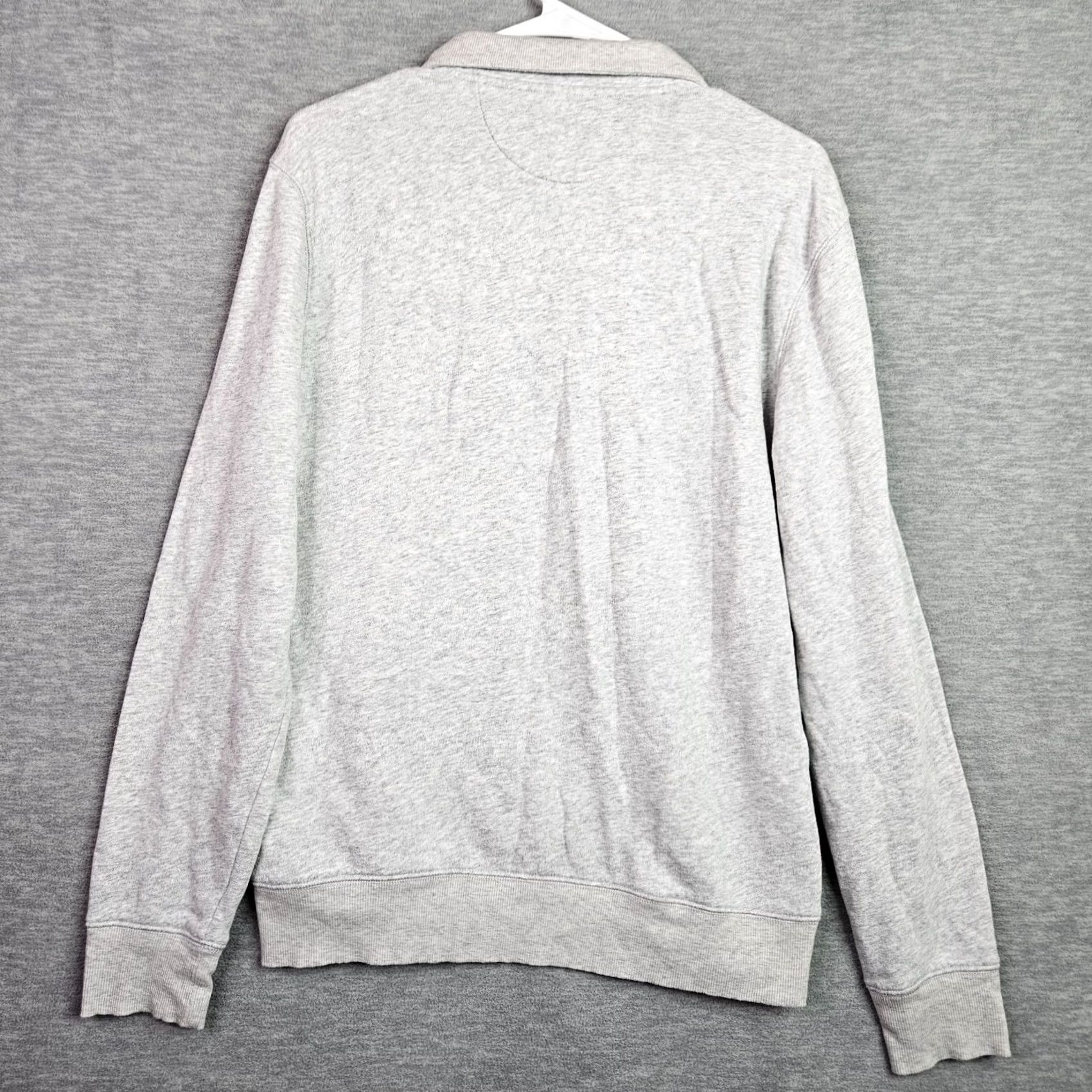 Faherty Faherty Men Long Sleeve Quarter Zipper Polo Pullover Sweatshirt M Gray Cotton Blend Zip Shirt Mens Size US M / EU 48-50 / 2 - 2 Thumbnail