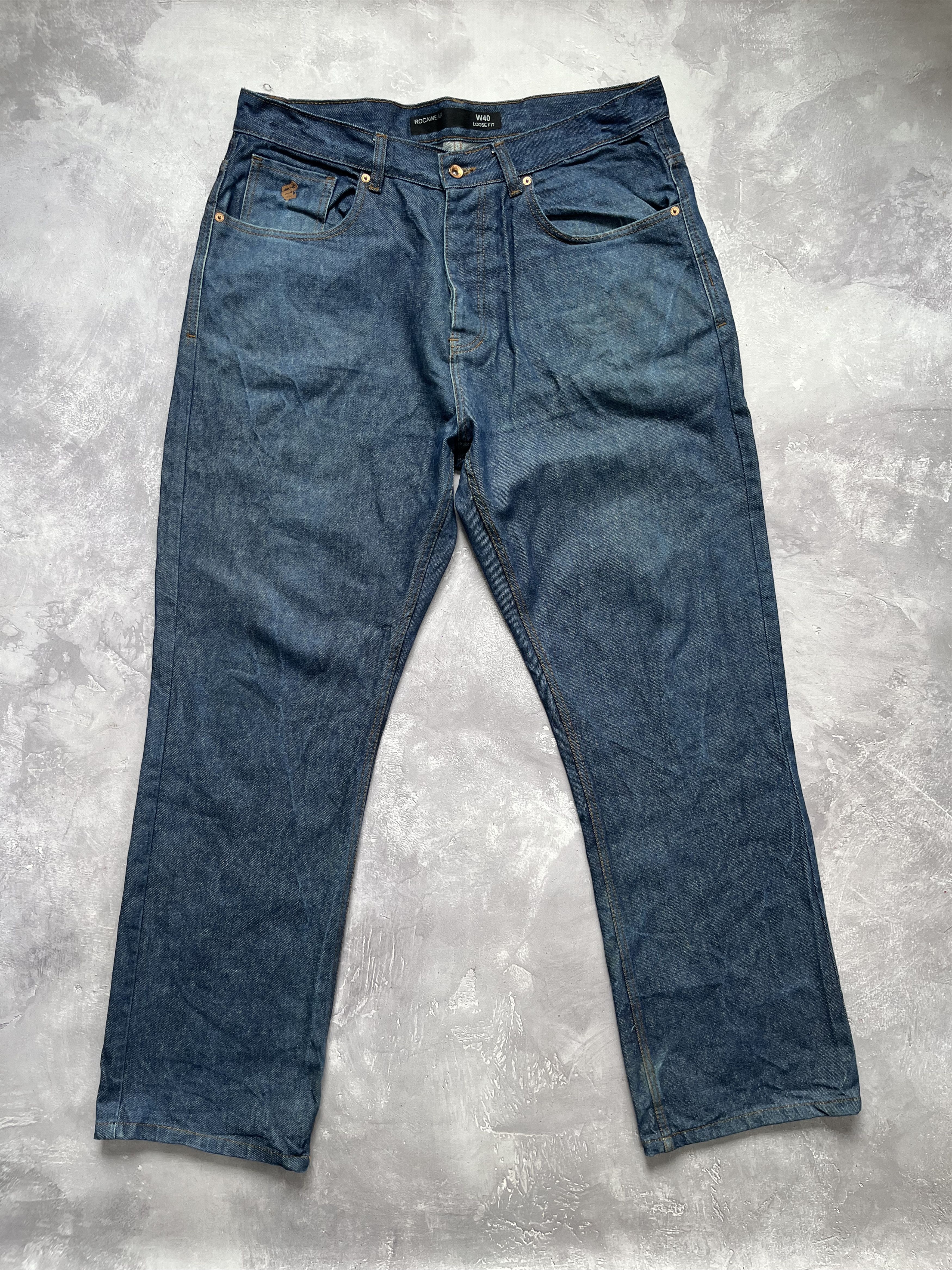 Rocawear Rocawear Jeans Blue Loose Fit Hip Hop Skate Y2K Vintage Size US 40 / EU 56 - 2 Thumbnail