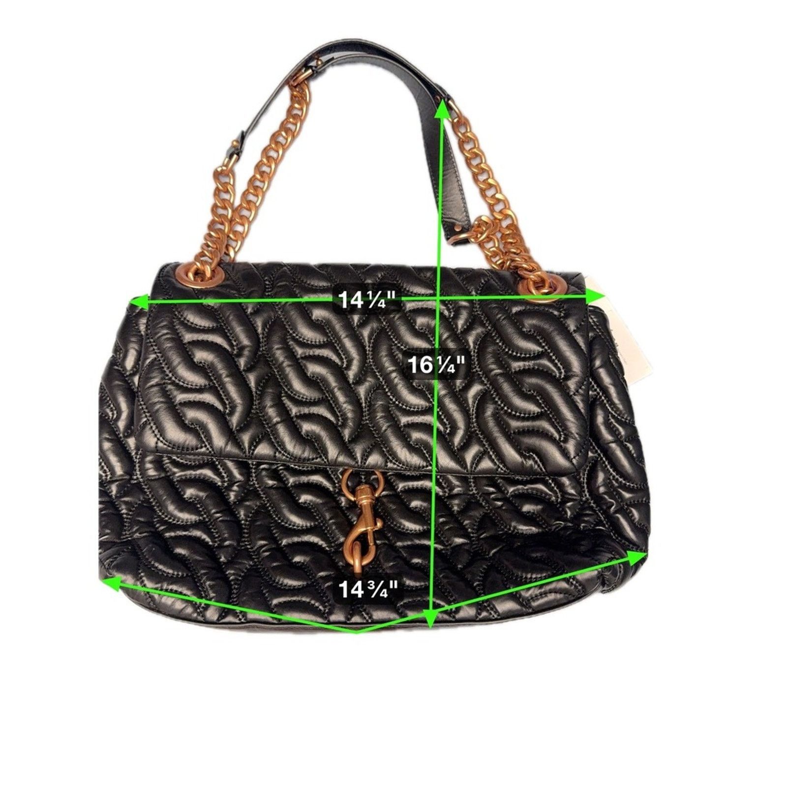 Rebecca Minkoff Rebecca Minkoff Black Quilted Leather Shoulder Bag Chain Size ONE SIZE - 2 Thumbnail