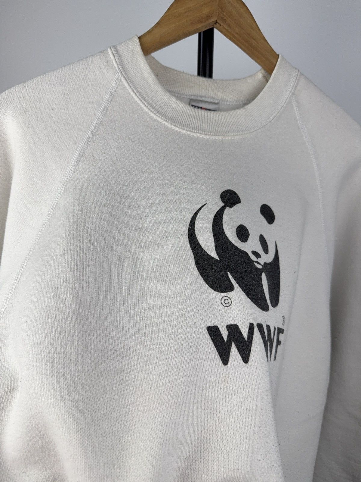 Jerzees × WWF Vintage 90s WWF Sweatshirt Jerzees Panda Logo Crewneck USA Size US L / EU 52-54 / 3 - 3 Thumbnail