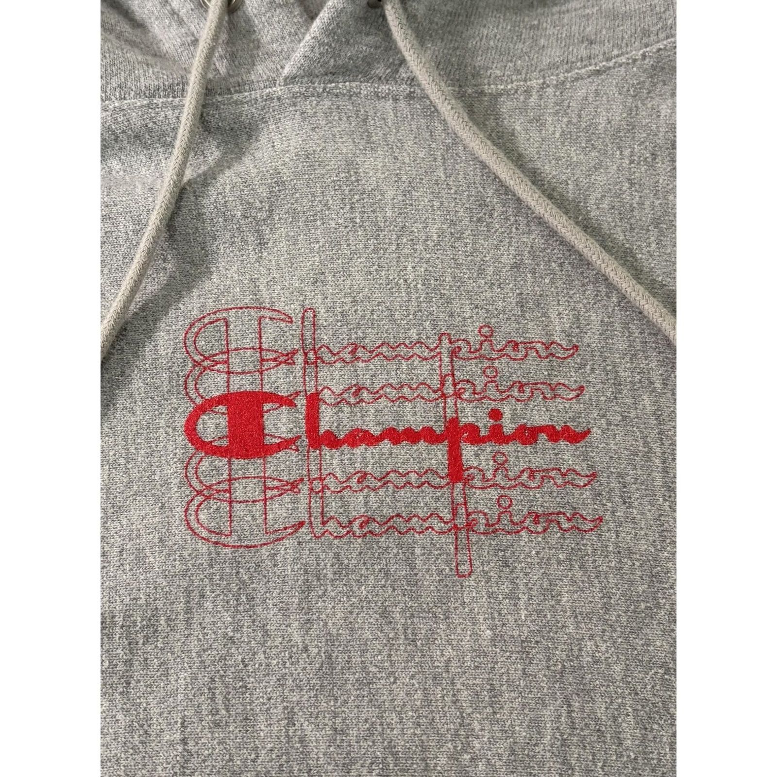 Champion Champion Reverse Weave Hoodie Mens M Gray Graphic Logo Fleece Sweatshirt Size US M / EU 48-50 / 2 - 2 Thumbnail