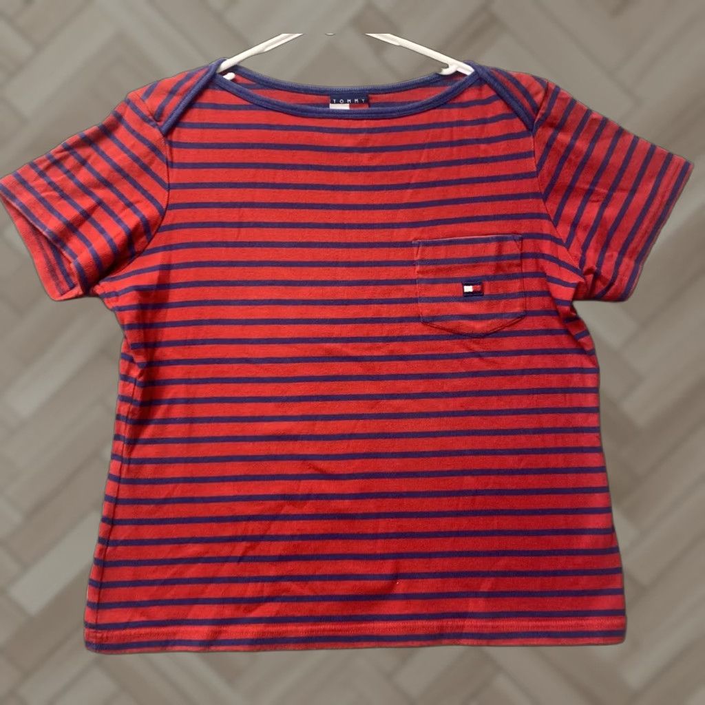 Tommy Hilfiger Tommy Hilfiger Sport T Shirt Womens XL Red White Short Sleeve /102-22 Size XL / US 12-14 / IT 48-50 - 1 Thumbnail