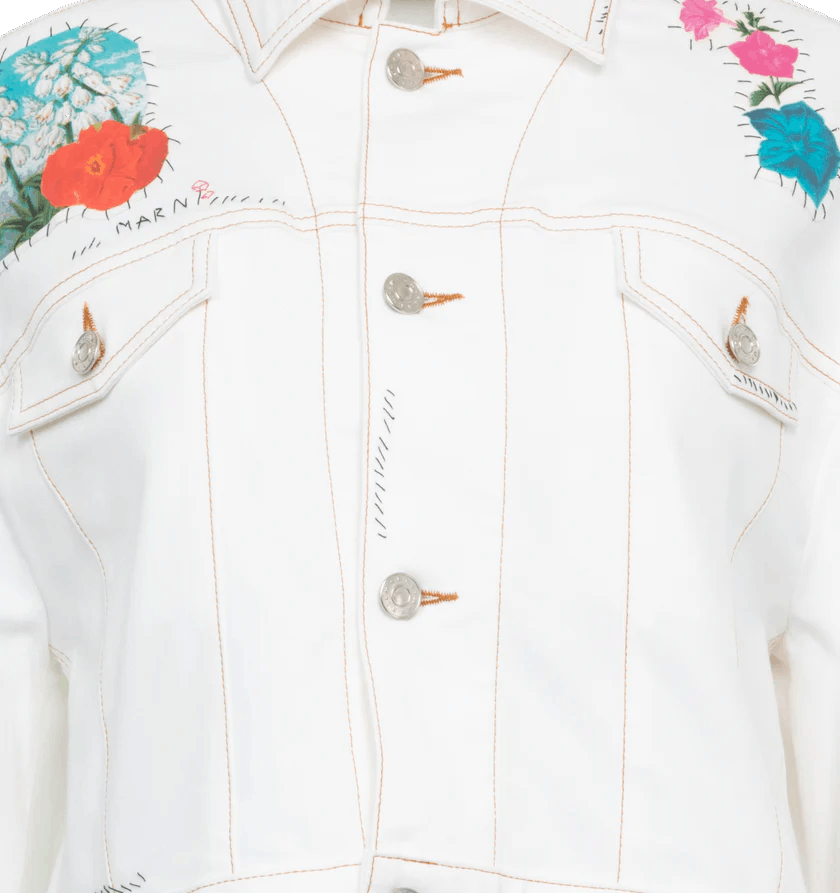 Marni o1h1sh10624 Jacket in White Size S / US 4 / IT 40 - 3 Thumbnail