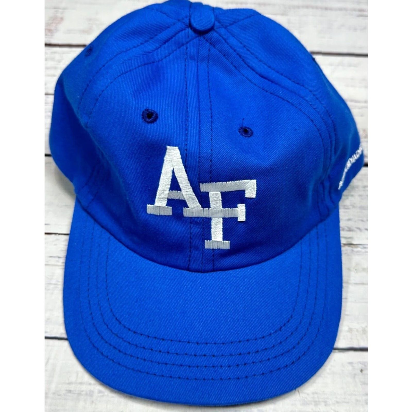 Vintage Vtg Air Force Academy Blue Baseball Hat Ball Cap Adjustable Men One Size Blue Cap Baseball Academy Admissions Size ONE SIZE - 2 Thumbnail