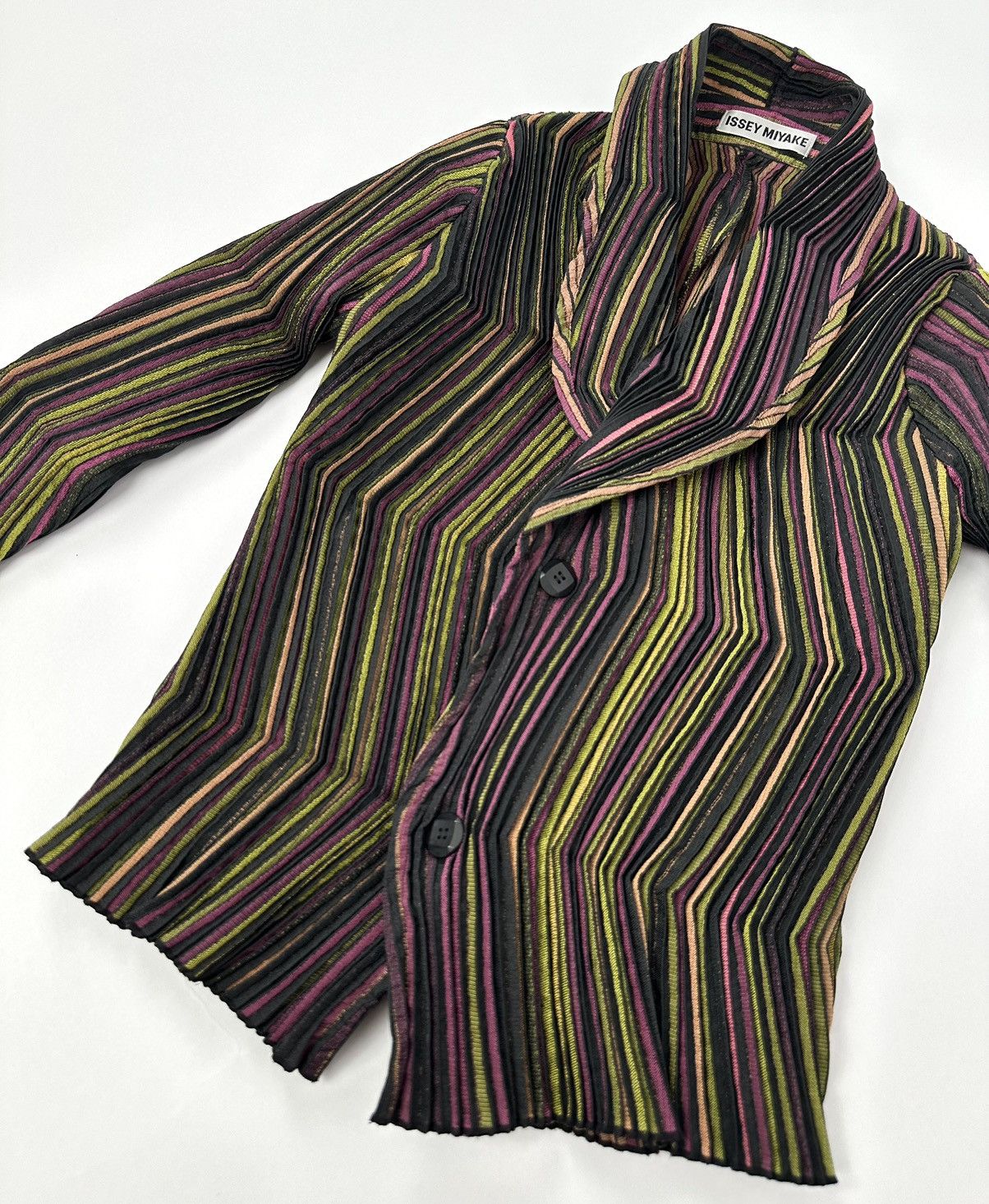 Issey Miyake Issey Miyake 3D Stretch Pleated Multi-Color Blazer Size XS / US 0-2 / IT 36-38 - 5 Thumbnail