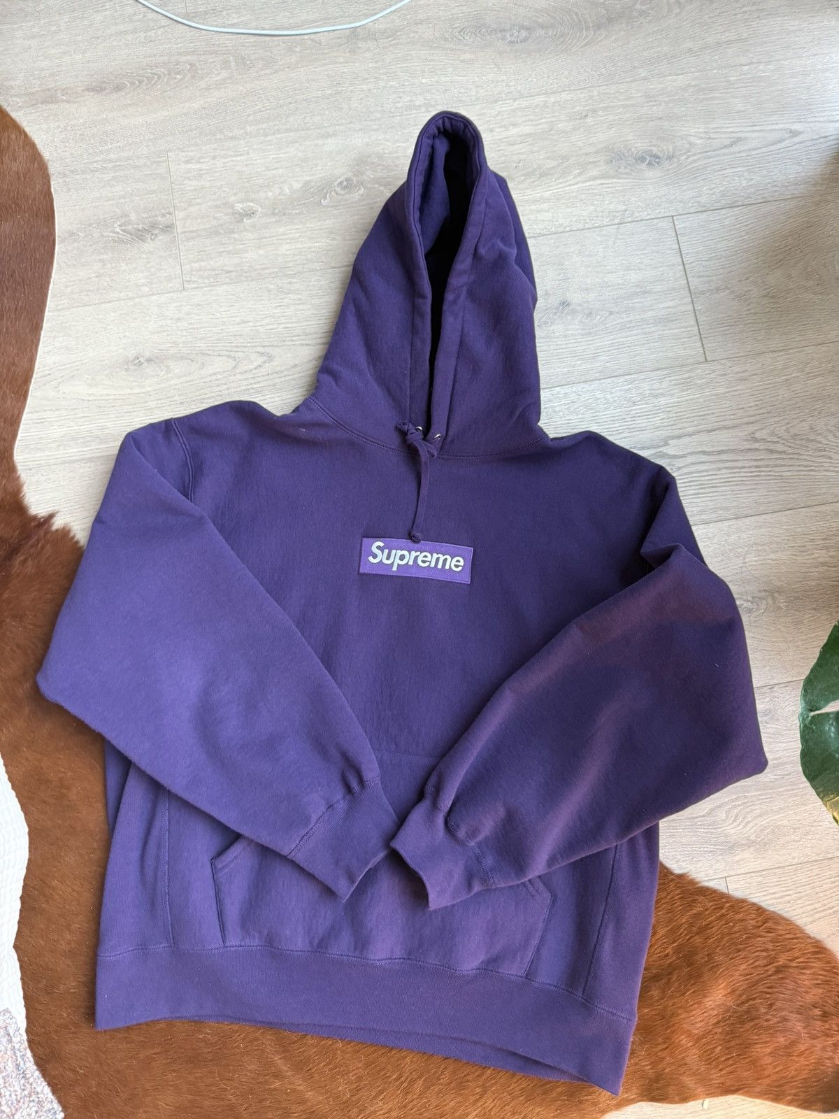 Supreme Supreme Purple Box Logo Hoodie Size US L / EU 52-54 / 3 - 1 Thumbnail