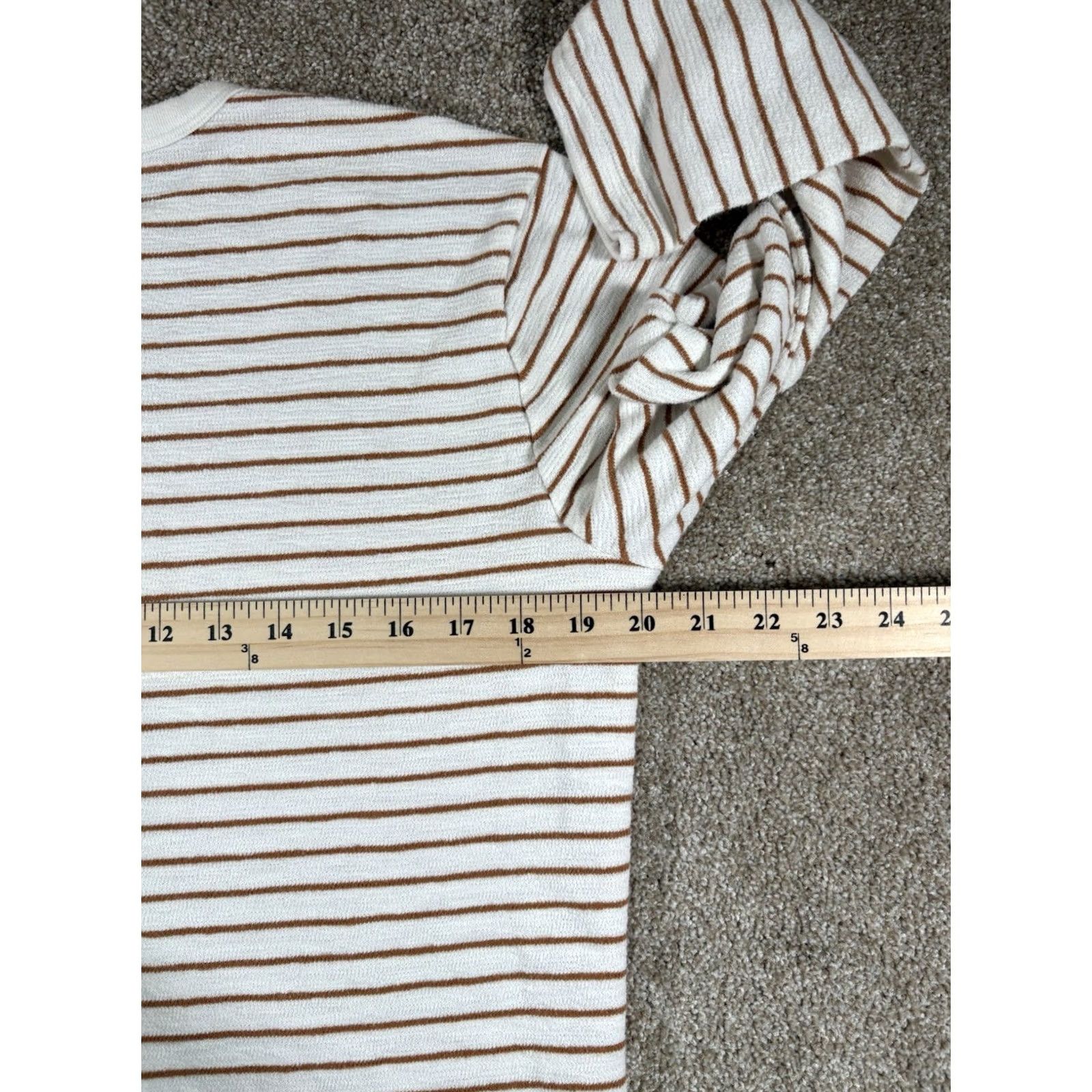 Old Navy Old Navy Crew Neck Lightweight Striped Sweater Men's Size Small Soft-Washed Beige Cotton Polyester Pullover Size US S / EU 44-46 / 1 - 6 Thumbnail