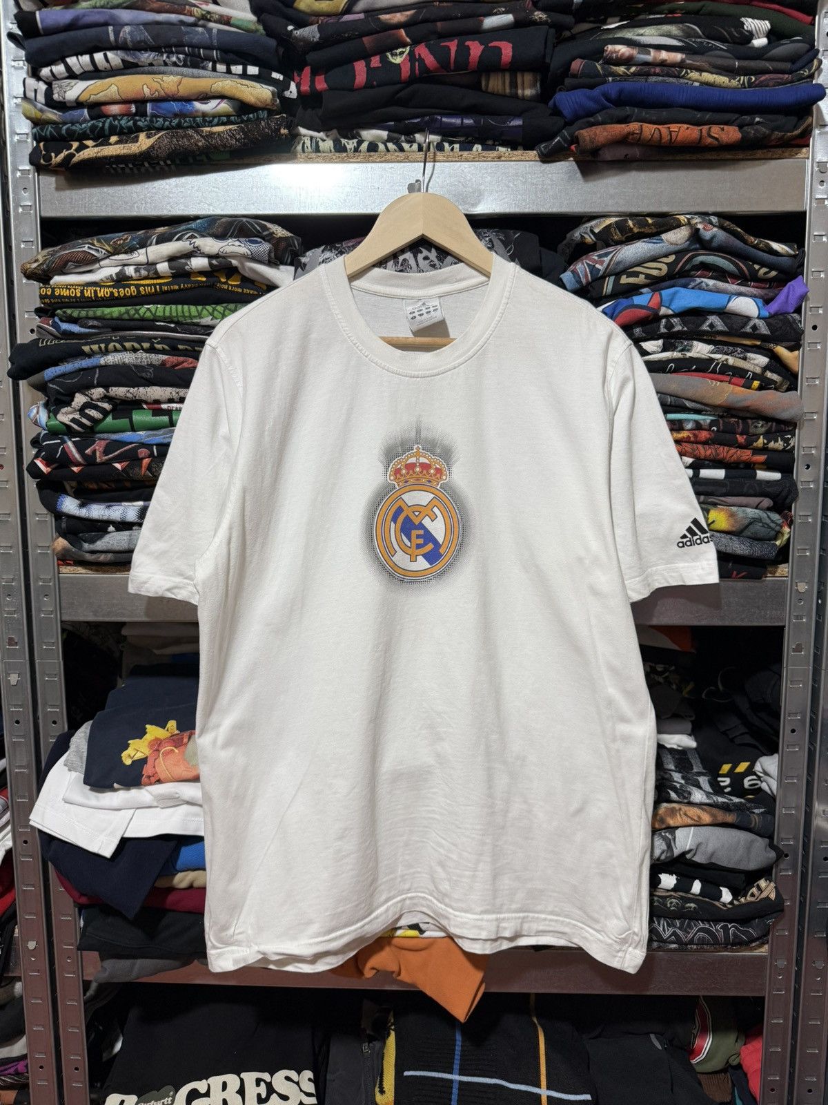 Adidas × Vintage Rare Vintage 2000s Adidas Real Madrid Raul #7 Soccer T-Shirt Size US XL / EU 56 / 4 - 1 Thumbnail