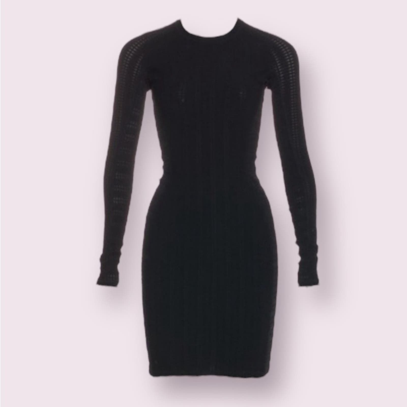 image of Rag Bone Rag & Bone Black Textured Knit Dress | Size Xs, Women's