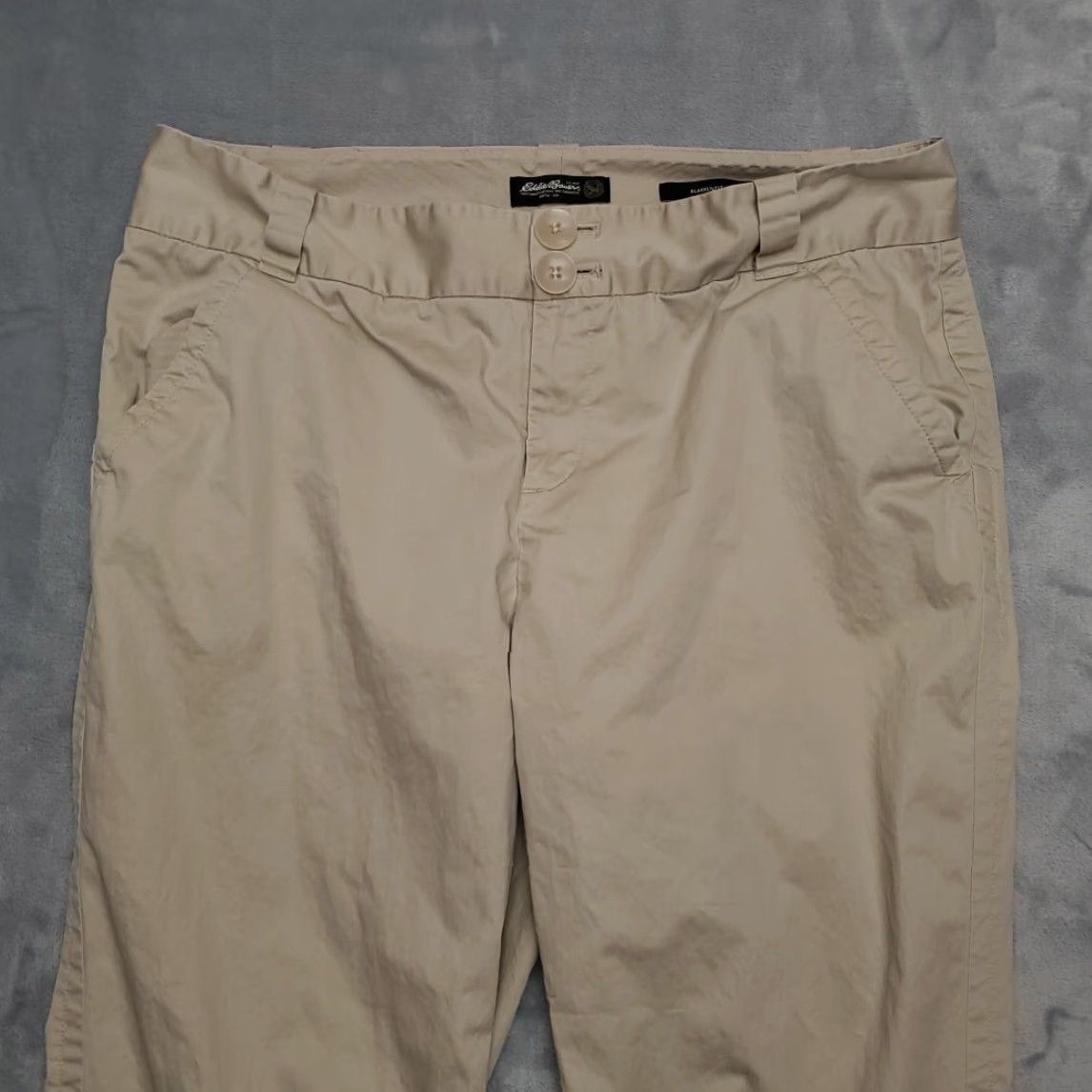 Eddie Bauer VINTAGE Eddie Bauer Pants Womens 10 Beige Blakely Fit Wide Leg Slight Stretch Casual Size 32" / US 10 / IT 46 - 3 Thumbnail