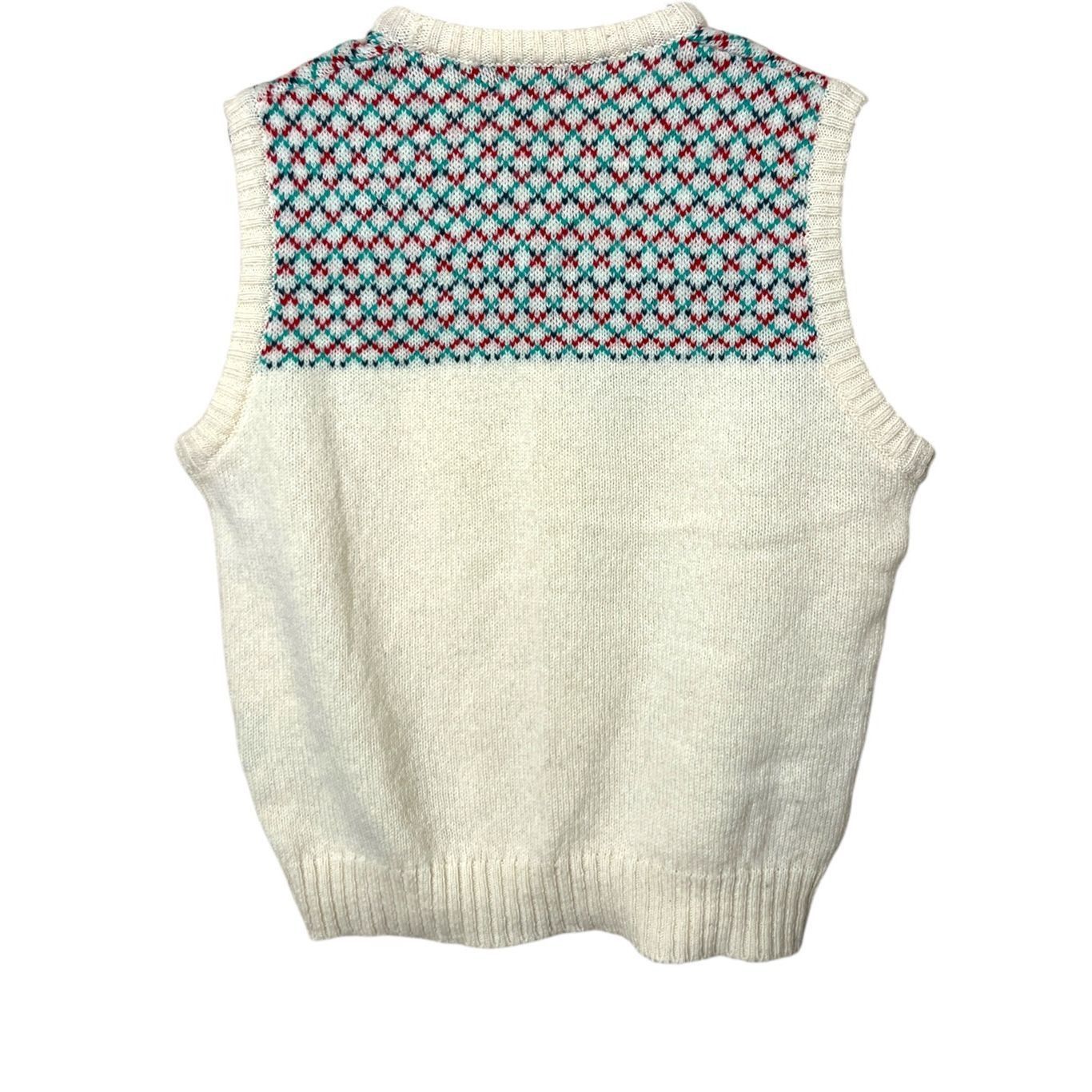 Lands' End Vintage Lands End 100% Wool Sweater Vest Size Large Size L / US 10 / IT 46 - 6 Thumbnail