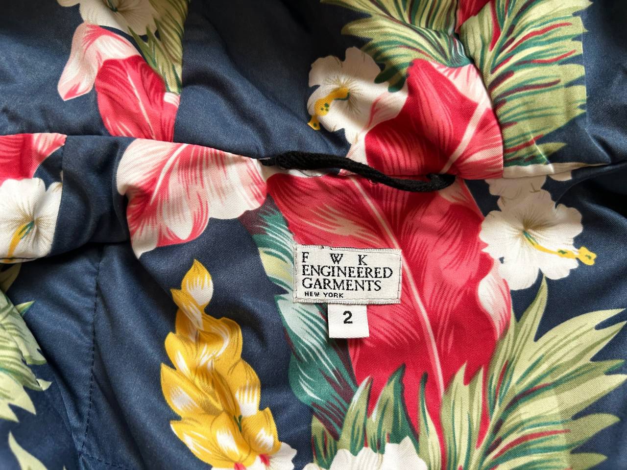 Engineered Garments Engineered Garments Navy Hooded Work Vest w/ Floral Lining Size XS / US 0-2 / IT 36-38 - 6 Thumbnail