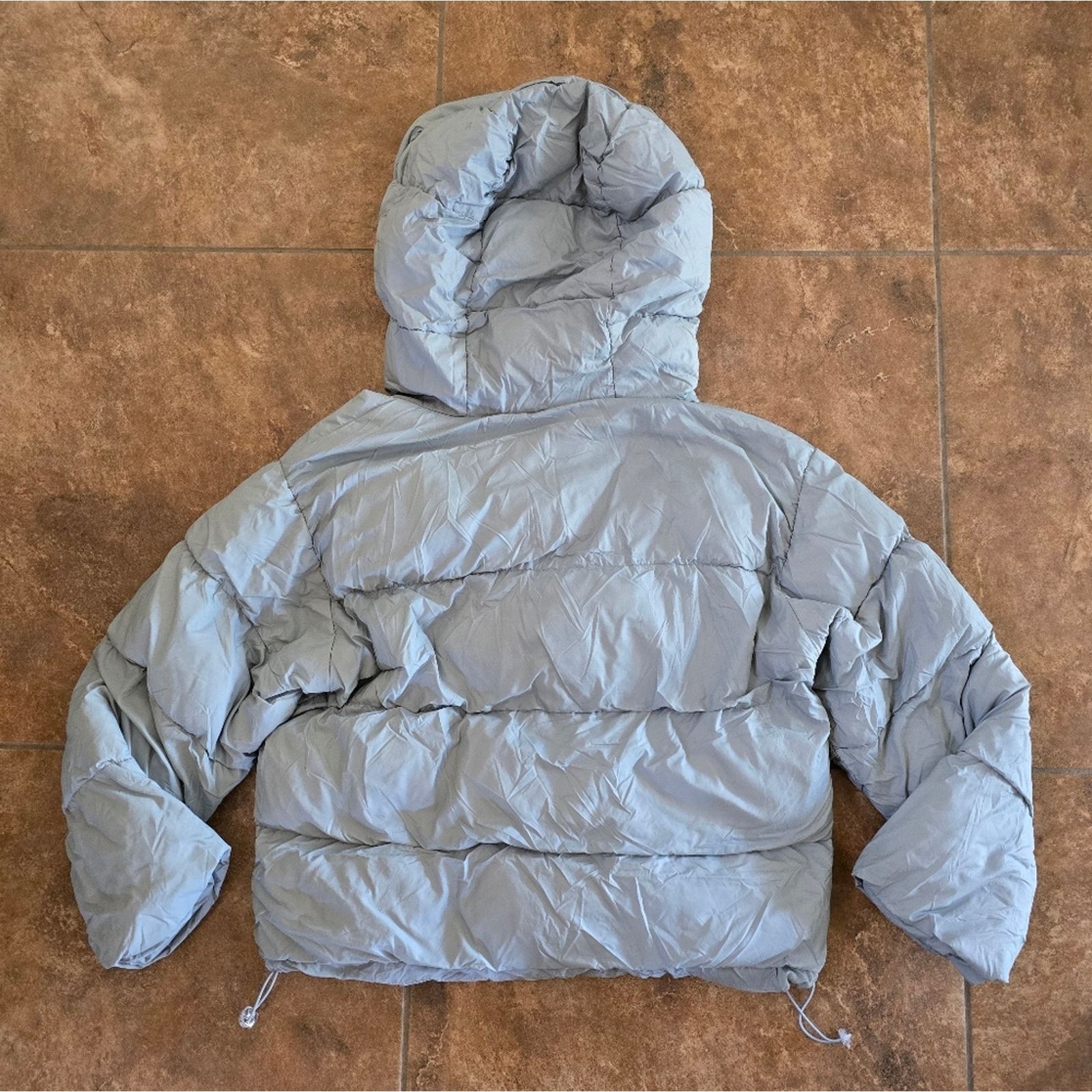 Shein Light Grey | SHEIN | Cinched Puffer Zip Up Size M / US 6-8 / IT 42-44 - 4 Thumbnail