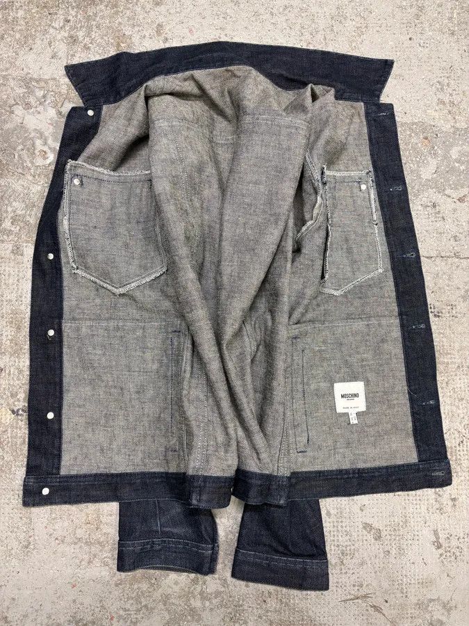 Designer × Moschino × Vintage 2000s Moschino Peace Raw Denim Jacket Size US S / EU 44-46 / 1 - 7 Thumbnail