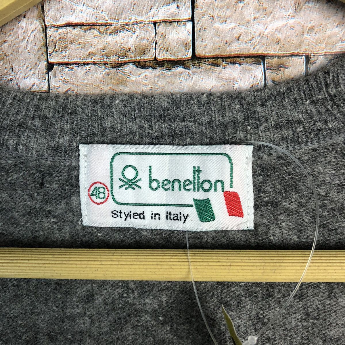 Benetton Benetton Grey ripped distressed vintage Cardigan #A370 Size M / US 6-8 / IT 42-44 - 8 Thumbnail