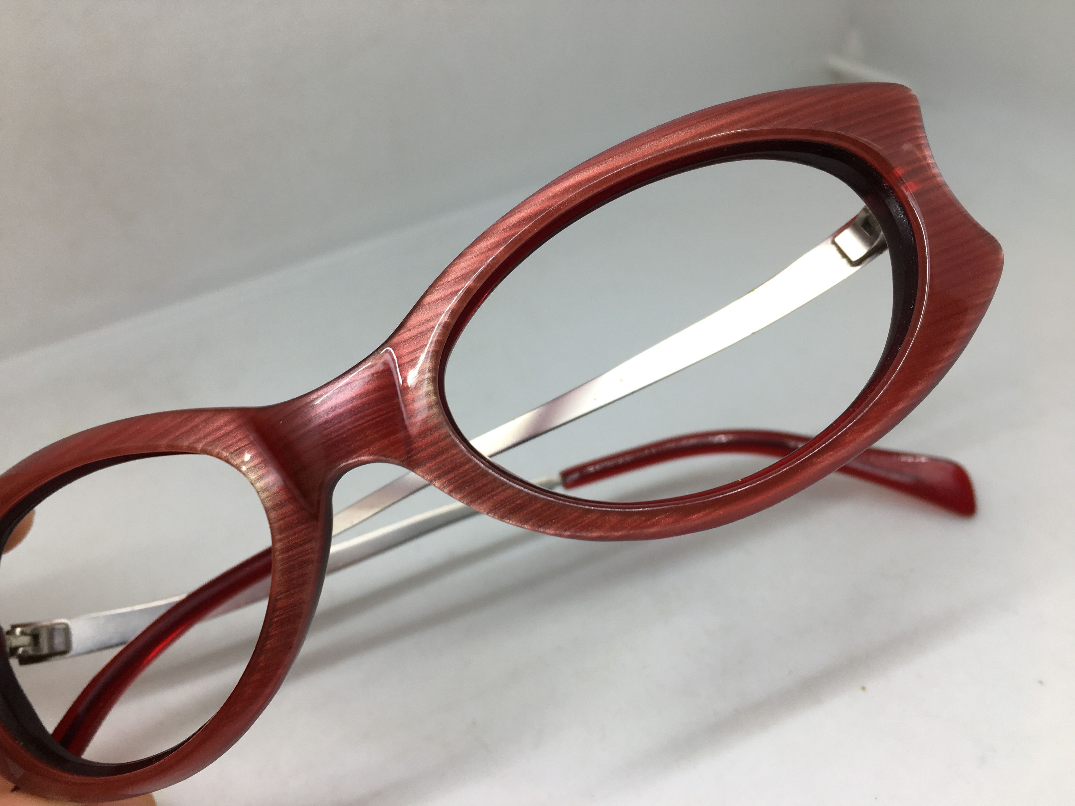 Other Handmade Red Acetate Cat Eye Eyeglasses Frame Size ONE SIZE - 6 Thumbnail