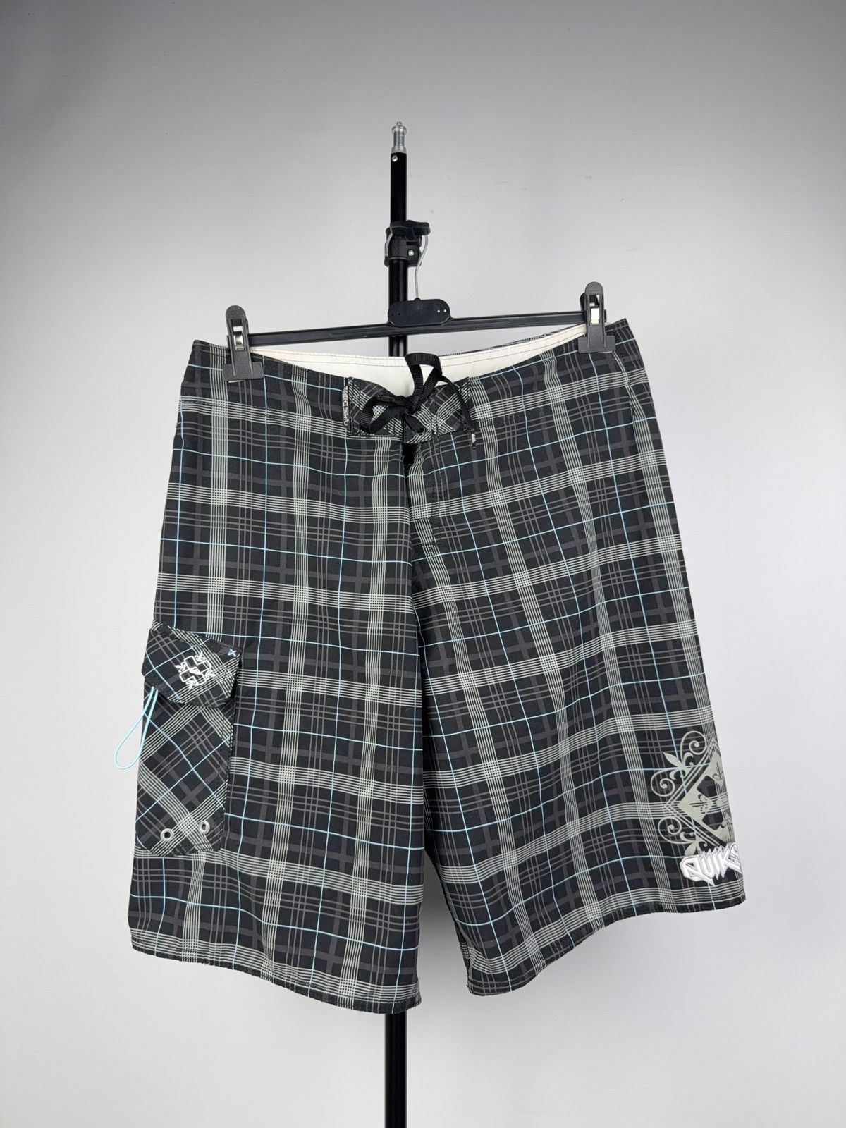 Y2K 00s Quiksilver Plaid Surf Boardshorts Y2K Surfwear 34