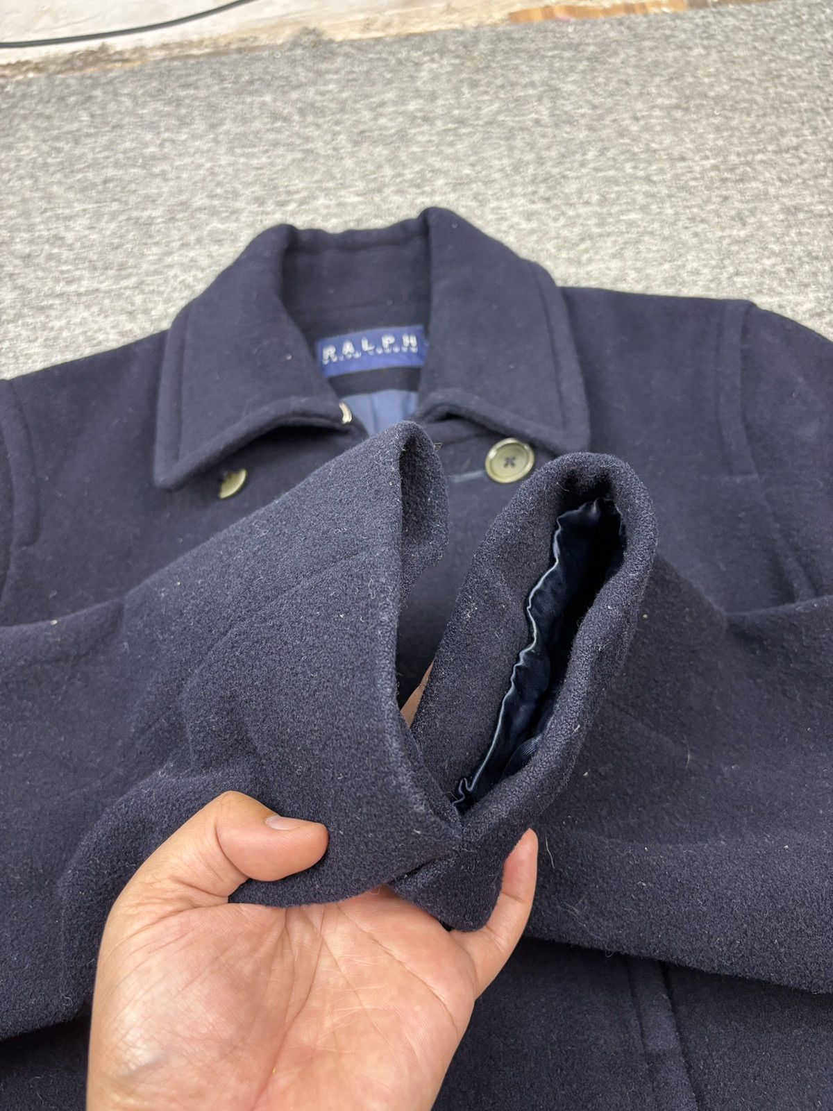 Ralph Lauren Vintage Ralph Lauren Peacoat Wool Blend Jacket Navy Blue Size US L / EU 52-54 / 3 - 8 Thumbnail