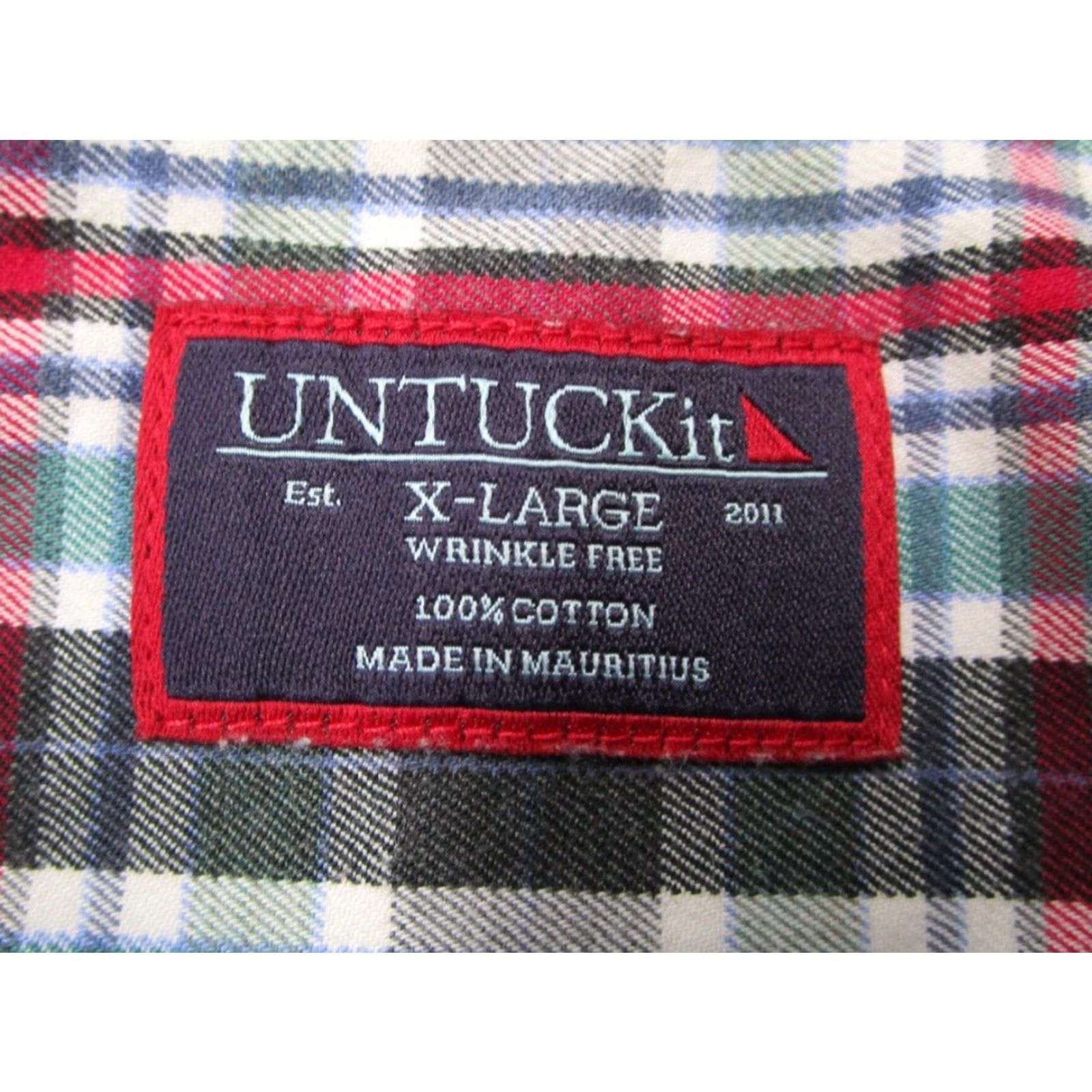 UNTUCKit VINTAGE UNTUCKit Men's Shirt XL Green Plaid Button Up Casual Work Hike Size US XL / EU 56 / 4 - 3 Thumbnail
