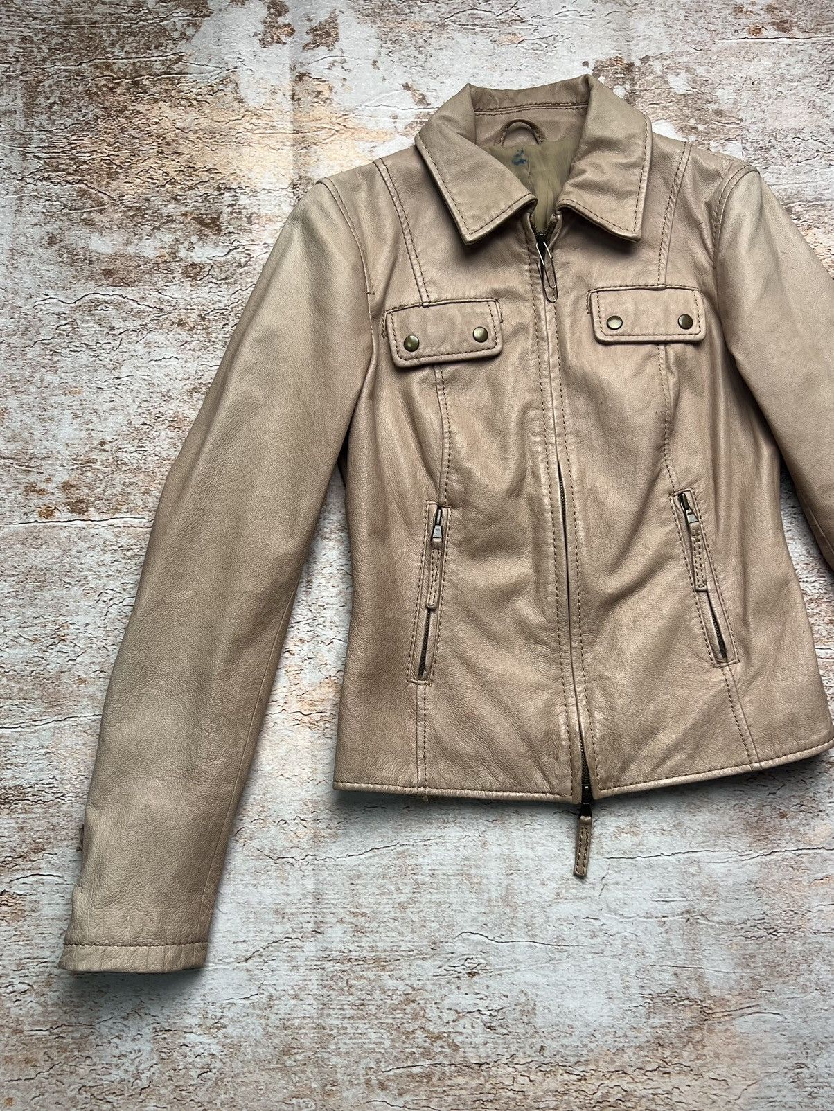 Other Vintage leather faded jacket Size S / US 4 / IT 40 - 2 Thumbnail