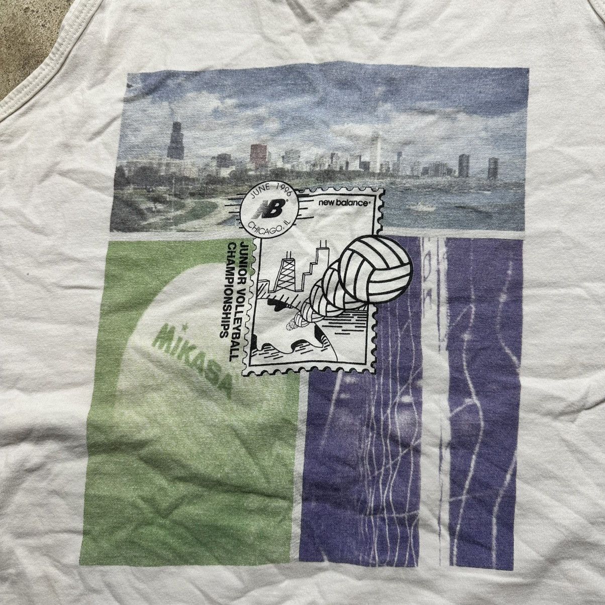 New Balance Vintage 1996 New Balance Volleyball Championship Tank Top Size US XL / EU 56 / 4 - 2 Thumbnail