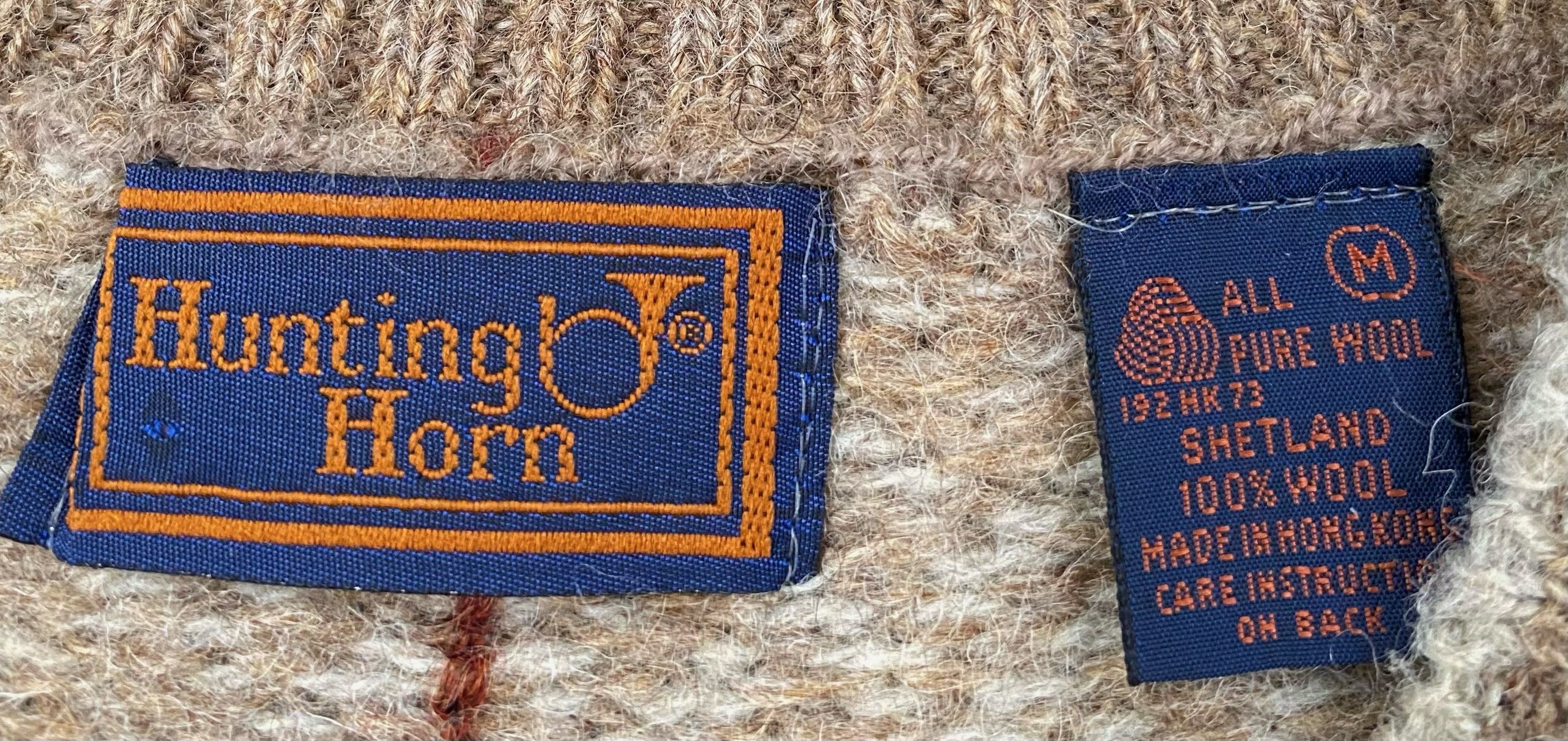 Vintage 90’s Hunting Horn 100% Wool Herringbone Sweater Vest XS Size US XS / EU 42 / 0 - 3 Thumbnail