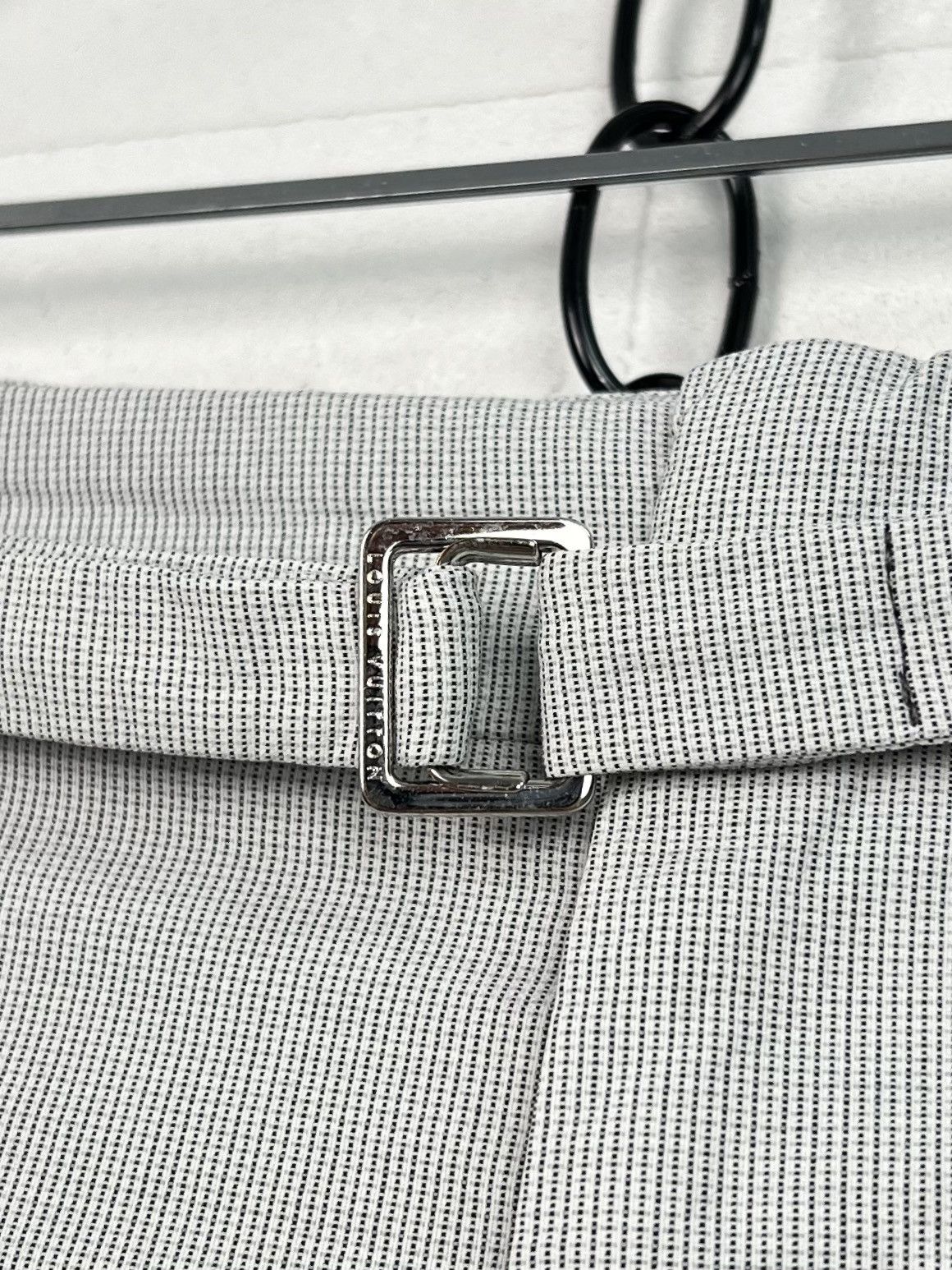 Louis Vuitton LOUIS VUITTON Shorts Chino Strap LV Plaid Cotton Gray Men's Size US 34 / EU 50 - 7 Thumbnail