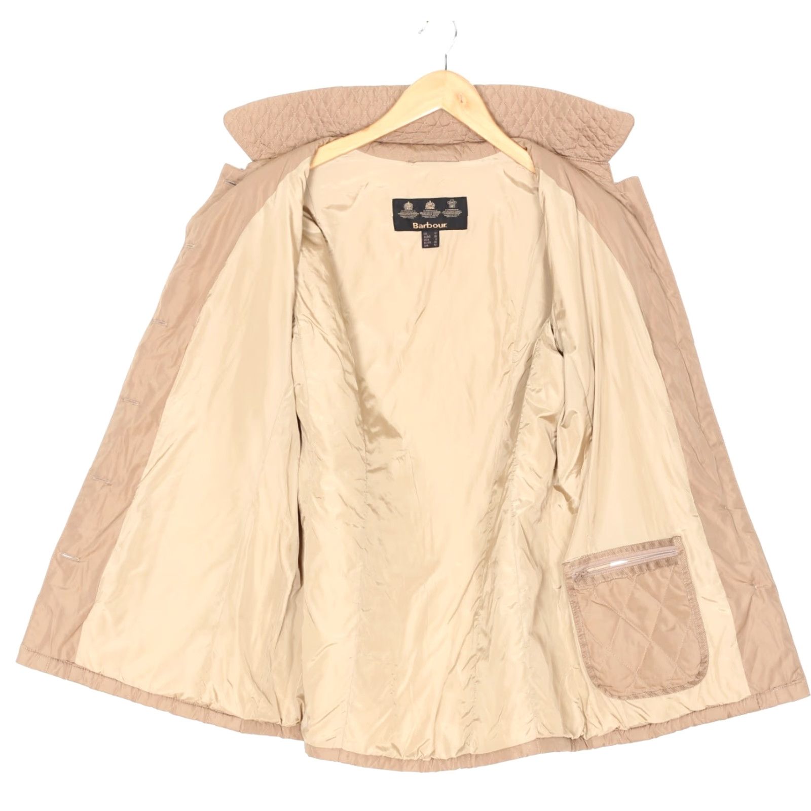 Barbour BARBOUR Quilted Jacket Women UK 12 EU 38 USA 8 Beige Regular Size 12 Barbour Jacket Women Quilted Jacket Beige 12 Womens Size XL / US 12-14 / IT 48-50 - 4 Thumbnail