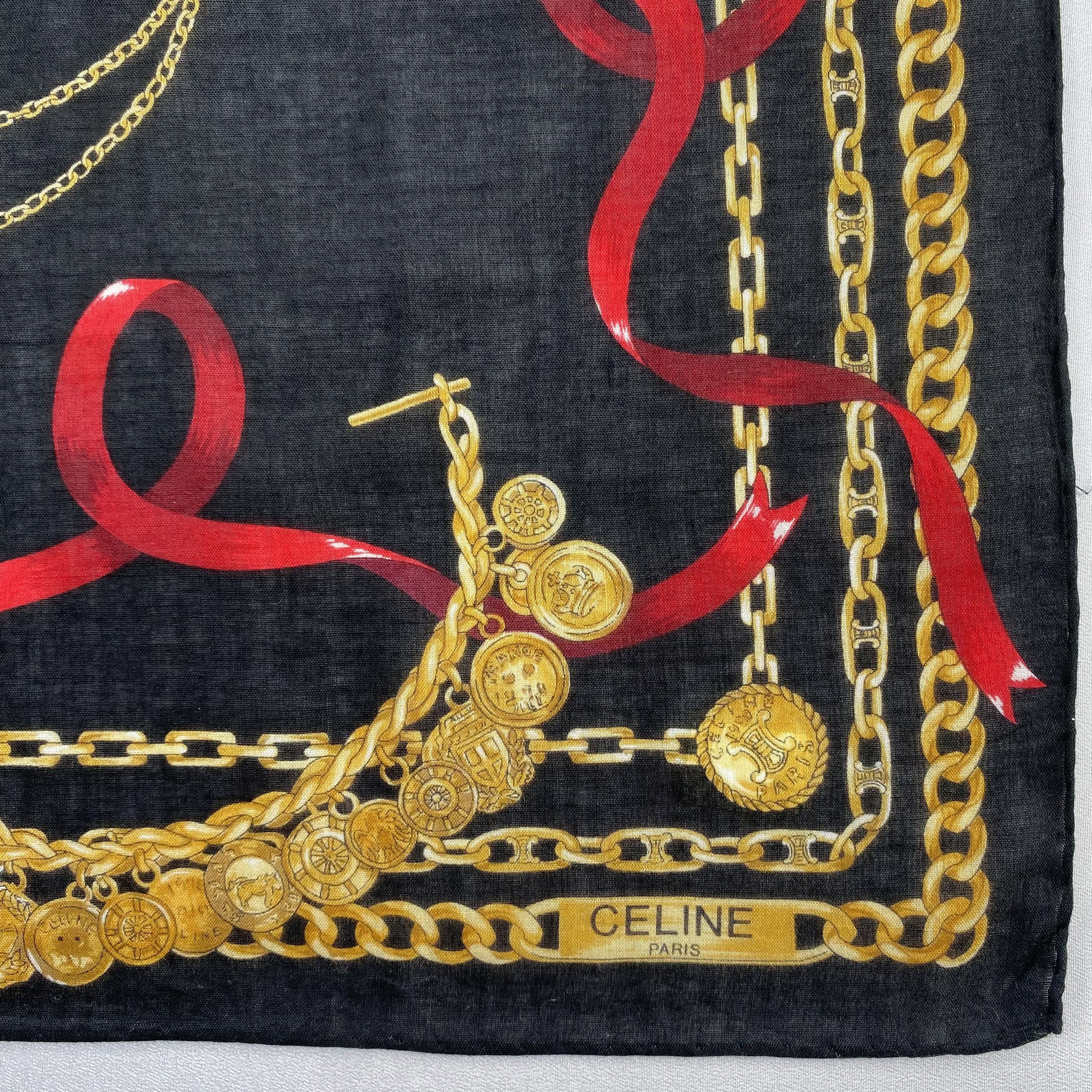 Celine × Vintage Celine Bandana/ Handkerchief / Neckerchief-P1298 Size ONE SIZE - 4 Thumbnail
