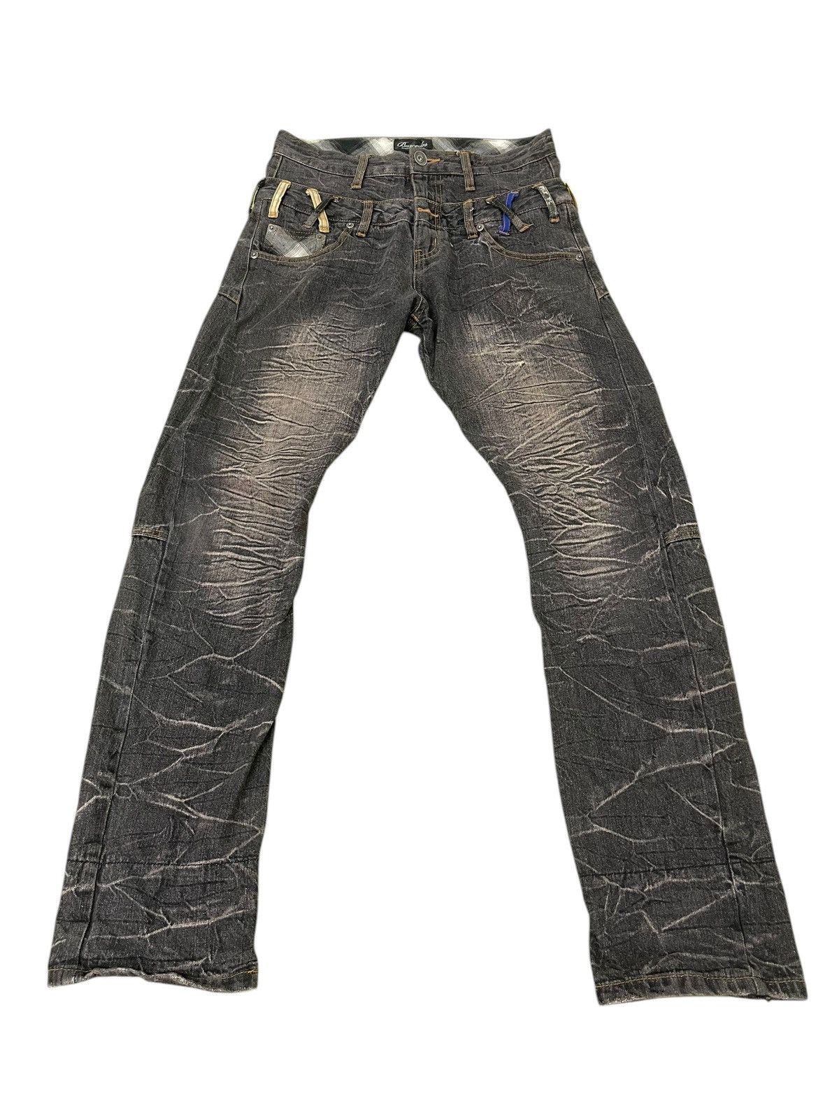 Japanese Brand Double Waist Jeans Barcedos Mud Washed Slim 9🟦 Size US 30 / EU 46 - 1 Thumbnail