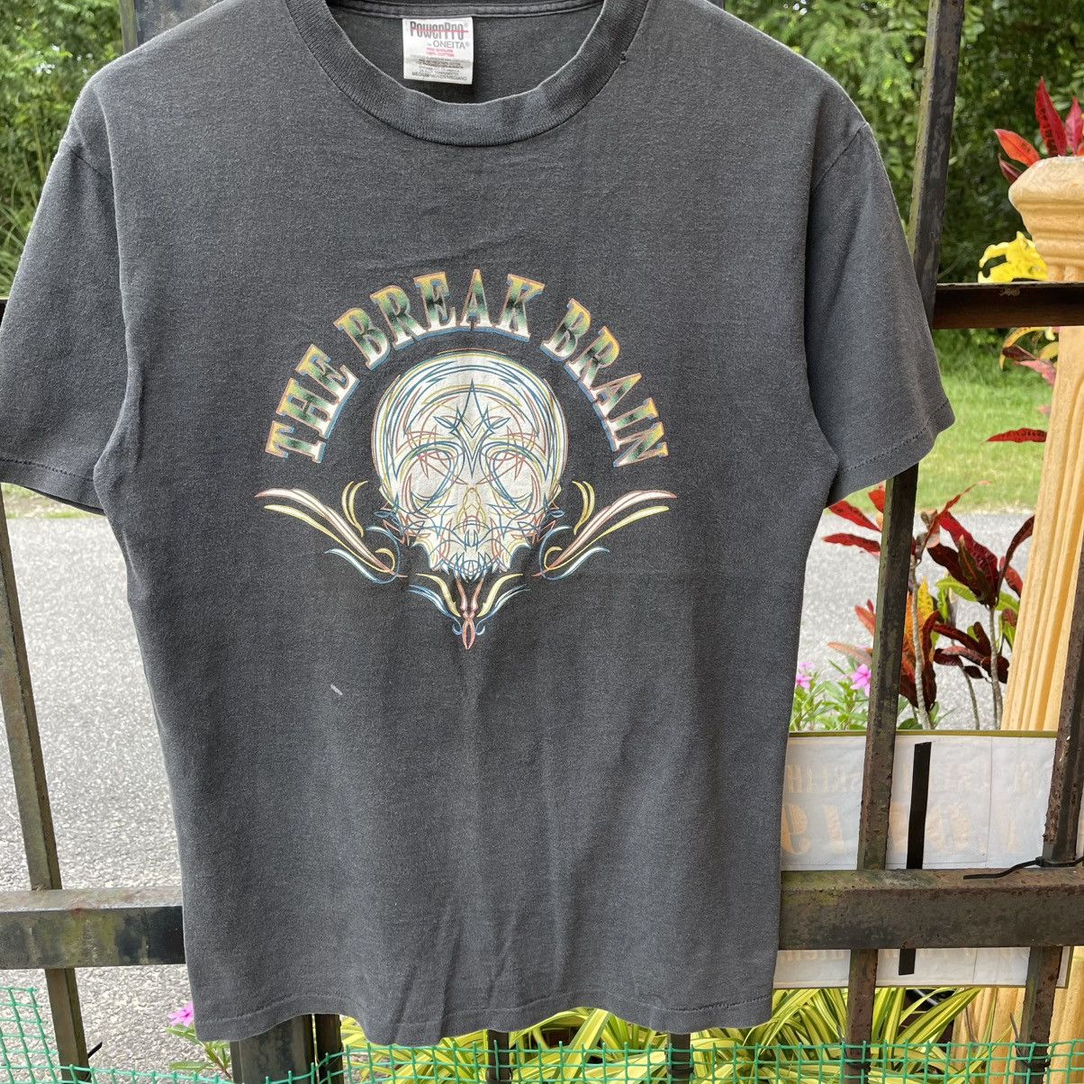Vintage 🔥Vintage 90s The Break Brain Skull Graphic Pop Art Tee Size US M / EU 48-50 / 2 - 5 Thumbnail